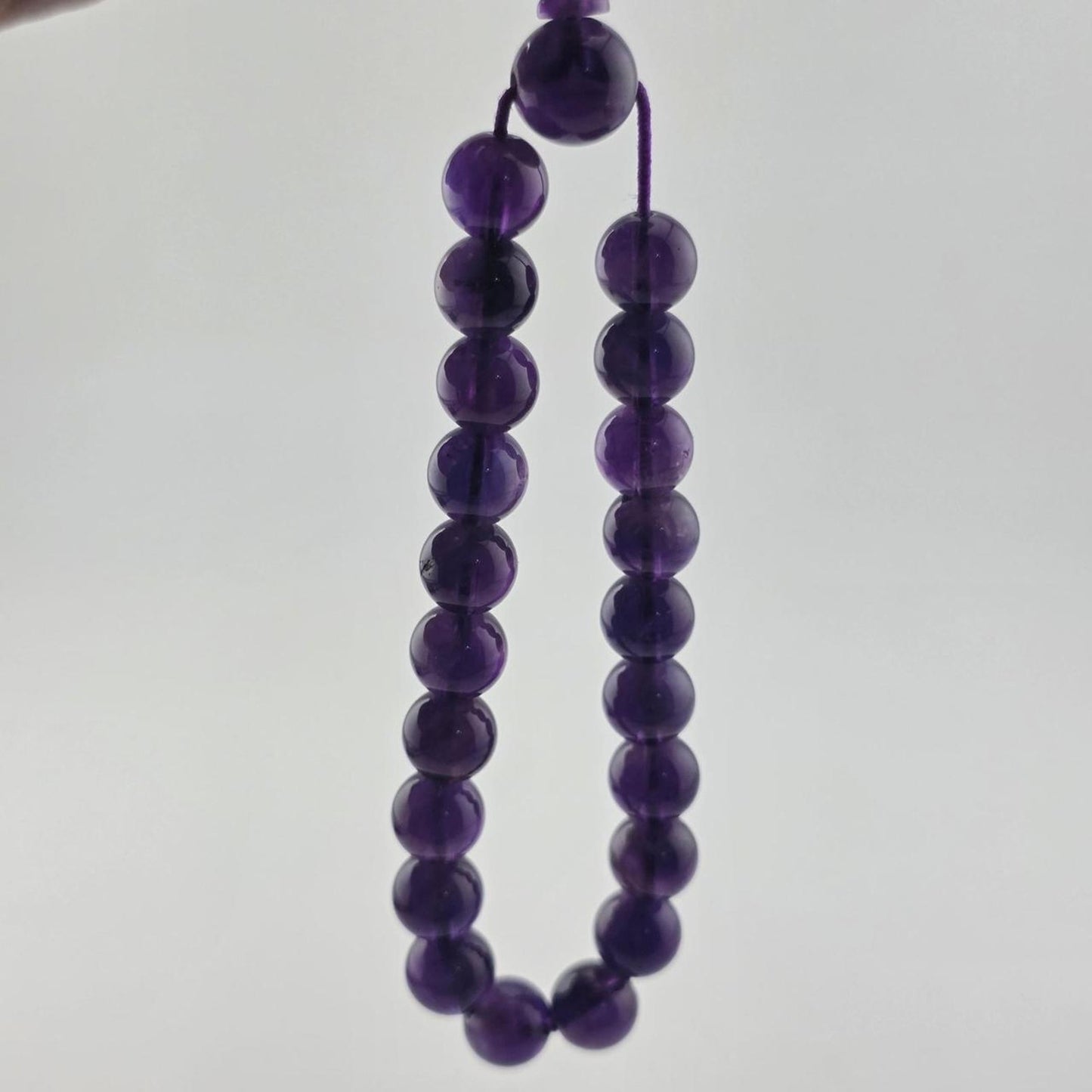 Purple amethyst beaded bracelet amethyst