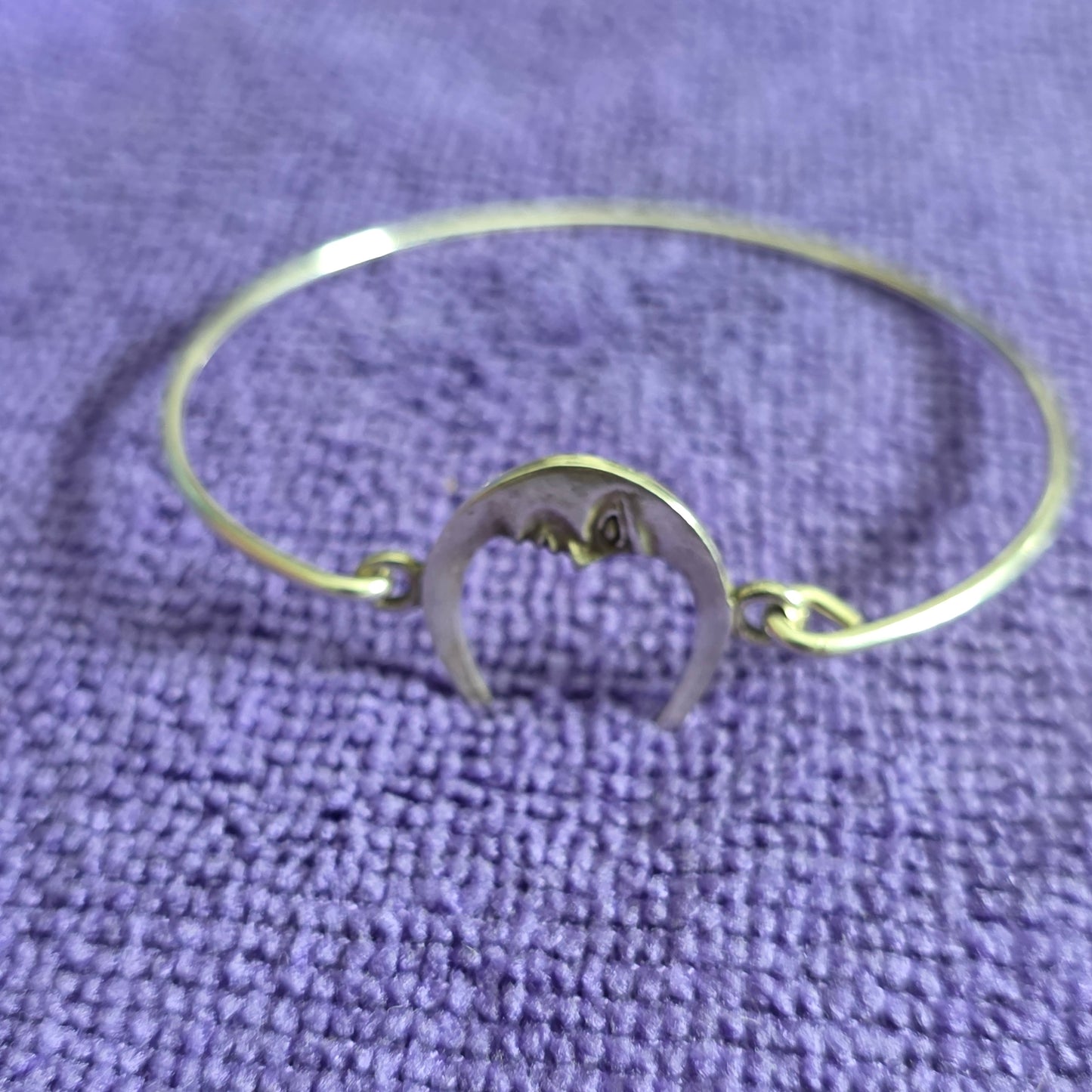 Crescent sterling silver bracelet