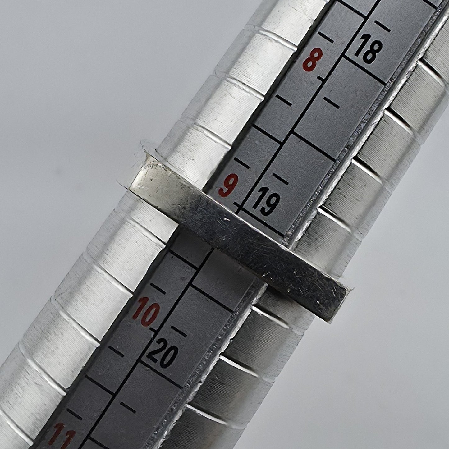 Vintage 925 sterling silver Mother Of Pearl rainbow inlay Ring Band Size 9.25