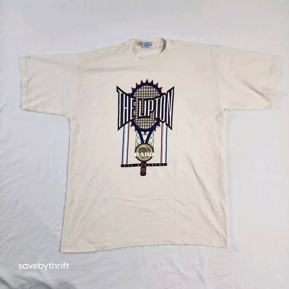 Vintage 1998 The Lipton Rado X Allsport Tennis Made in USA Biscayne FL XL Shirt Thrifted