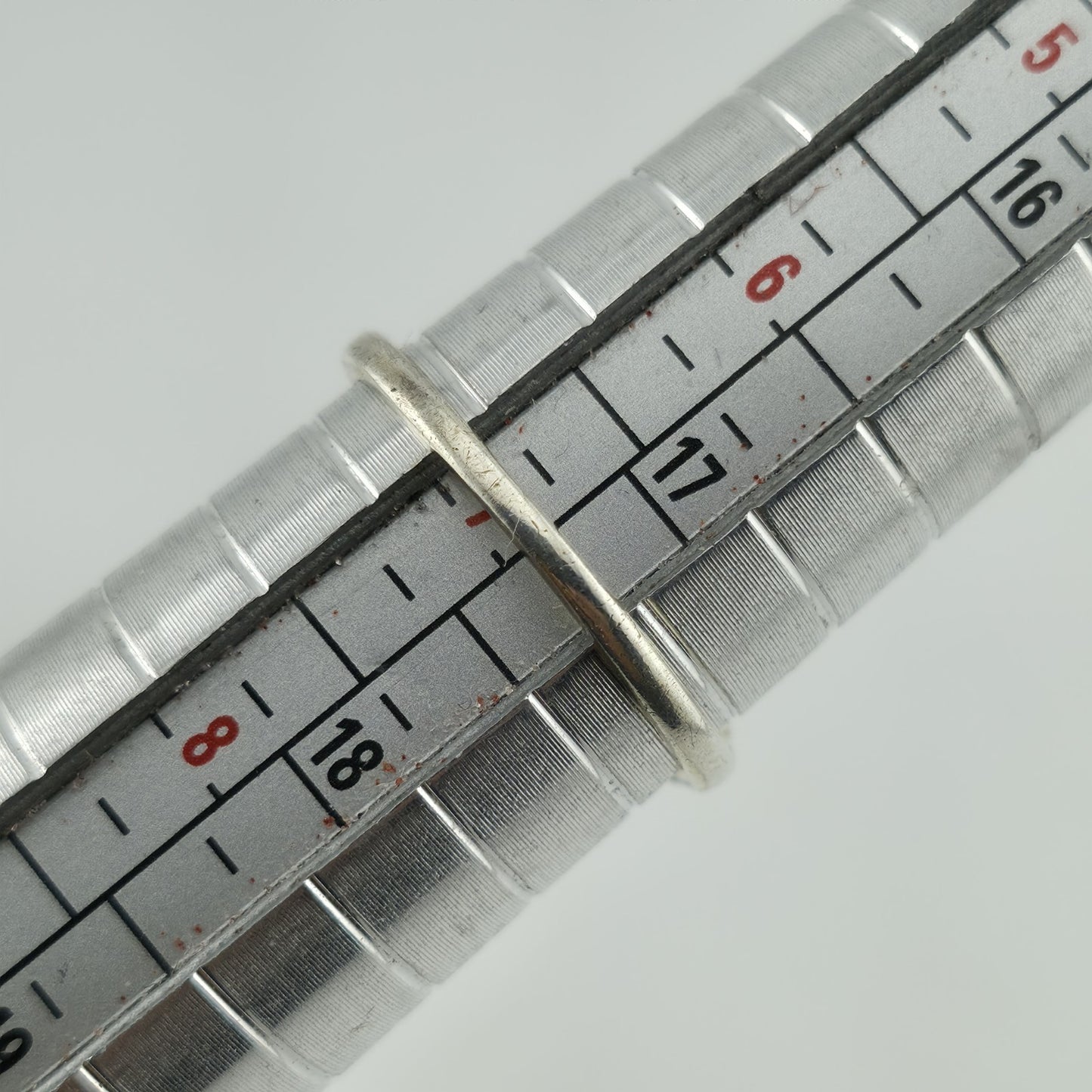 Ring Sterling Silver Sackable Band White Colorless Stone Cute Jewelry Size 7