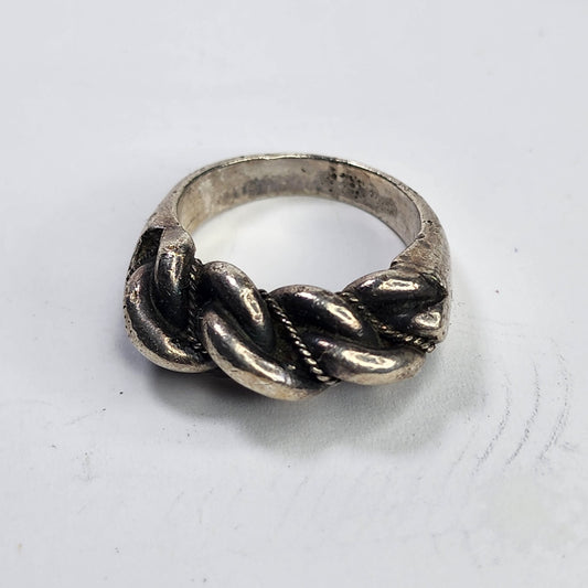 Namejs gredzens ring 925 Sterling Silver oxidized braided Latvian Jewelry Size 9