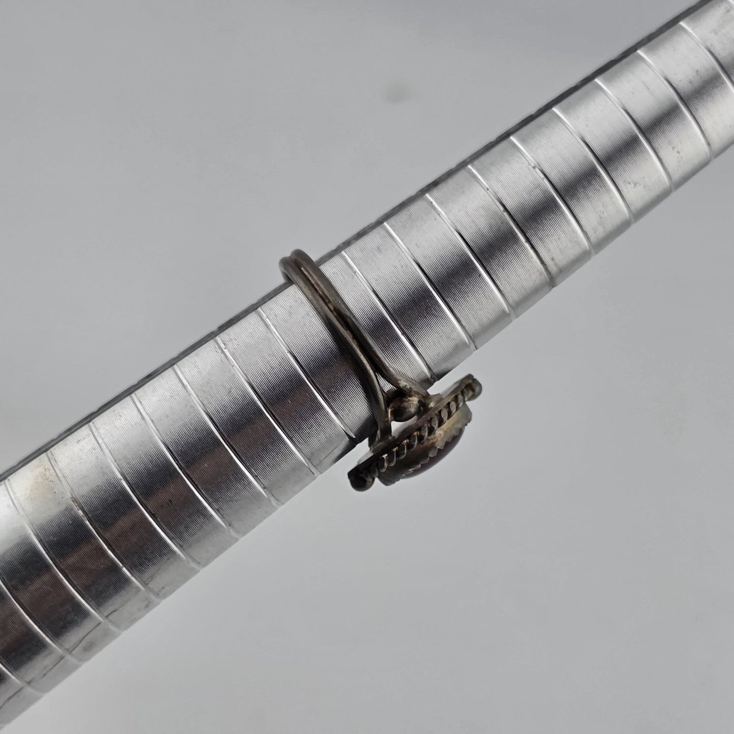 Sterling Silver Ring Carnelian Stone Size 7 Vintage Patina