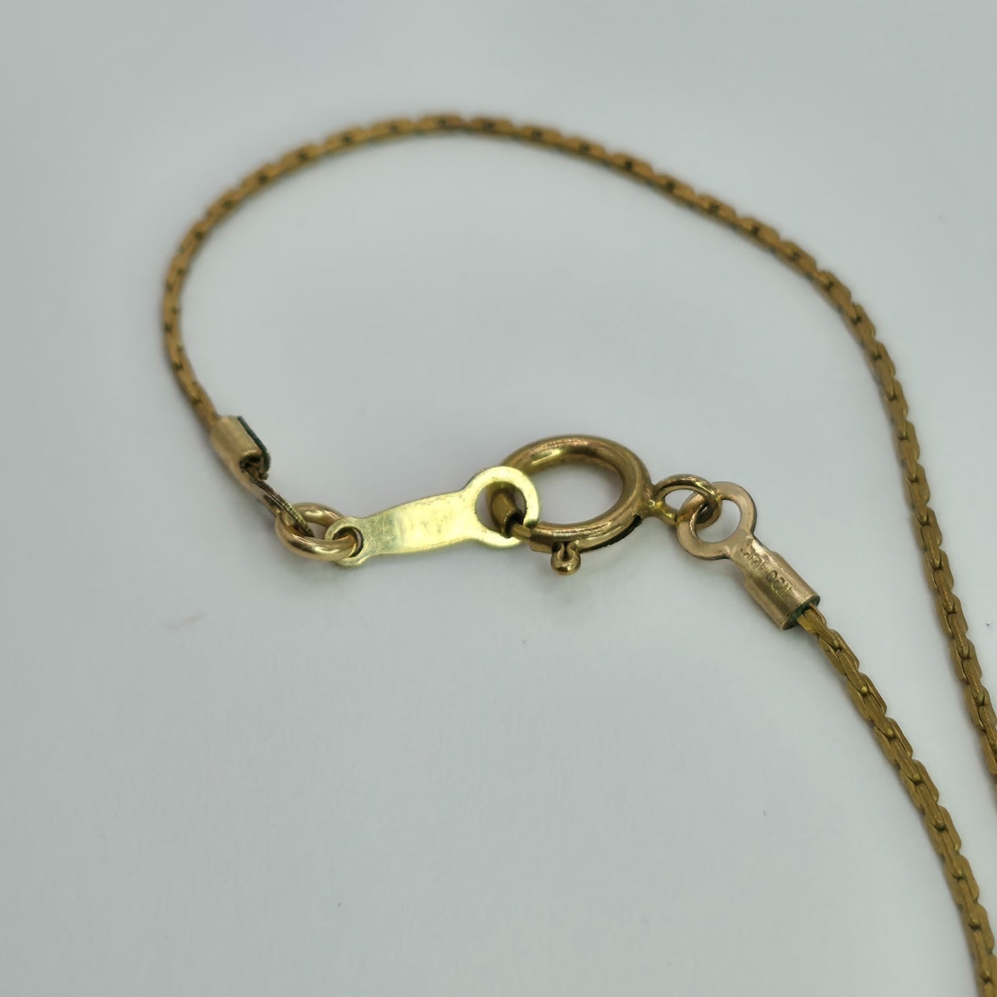 Necklace 14K Gold Over Brass GF Raw Quartz Pendant SIZE 14" Cute Dainty Jewelry