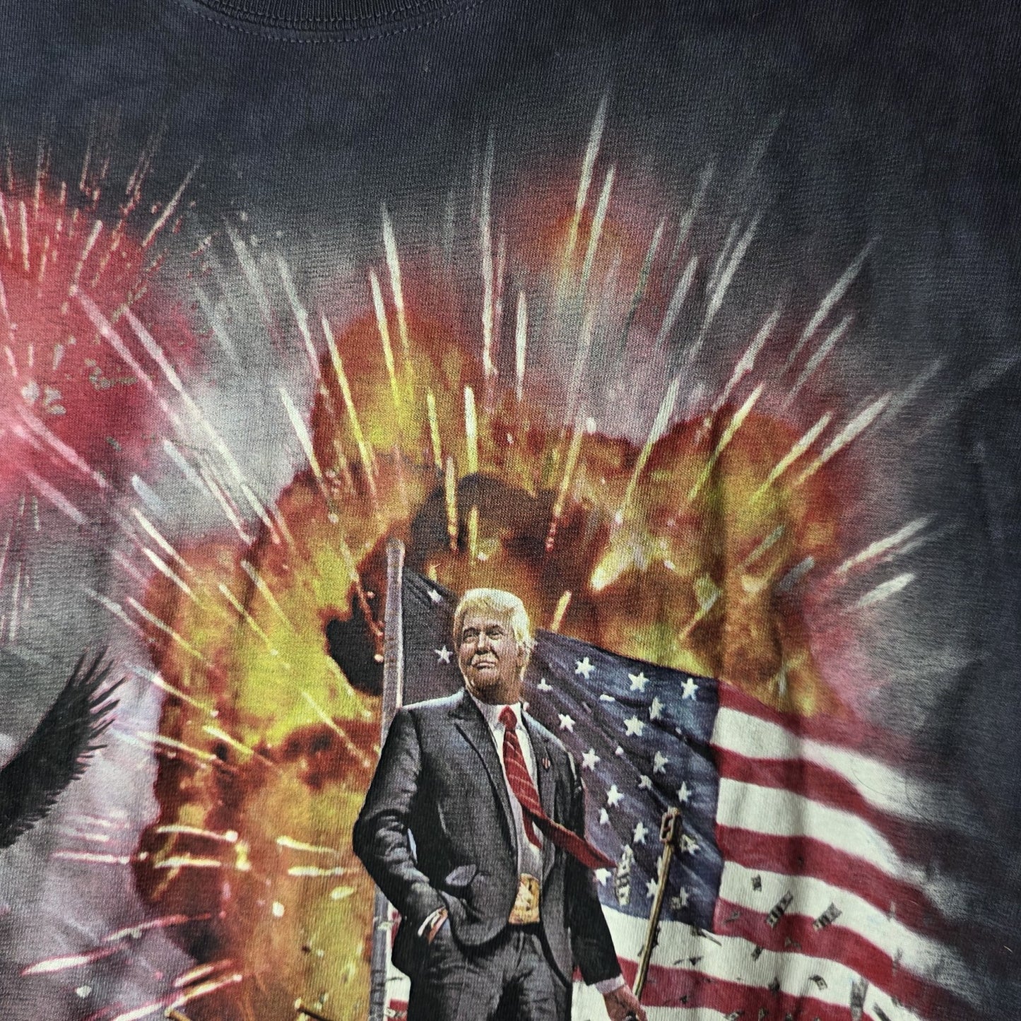 Donald trump The Mountain Shirt Mens XL Black Big Print 2016 USA 47 president