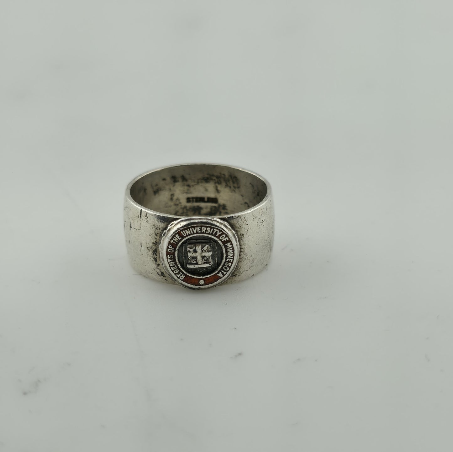 Regents of the University of Minnesota Signet Ring Size 5.5 Sterling Silver VTG