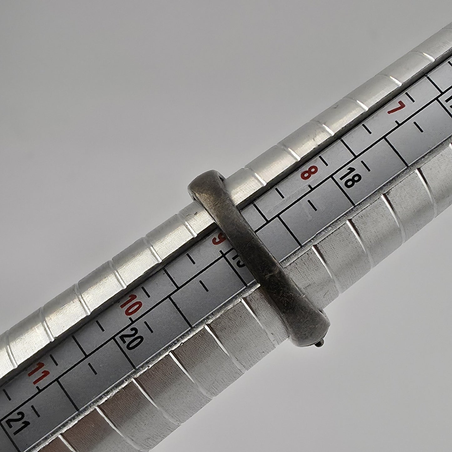 Sterling Silver Ring Filigree White Clear Stone Size 9 Vintage Patina