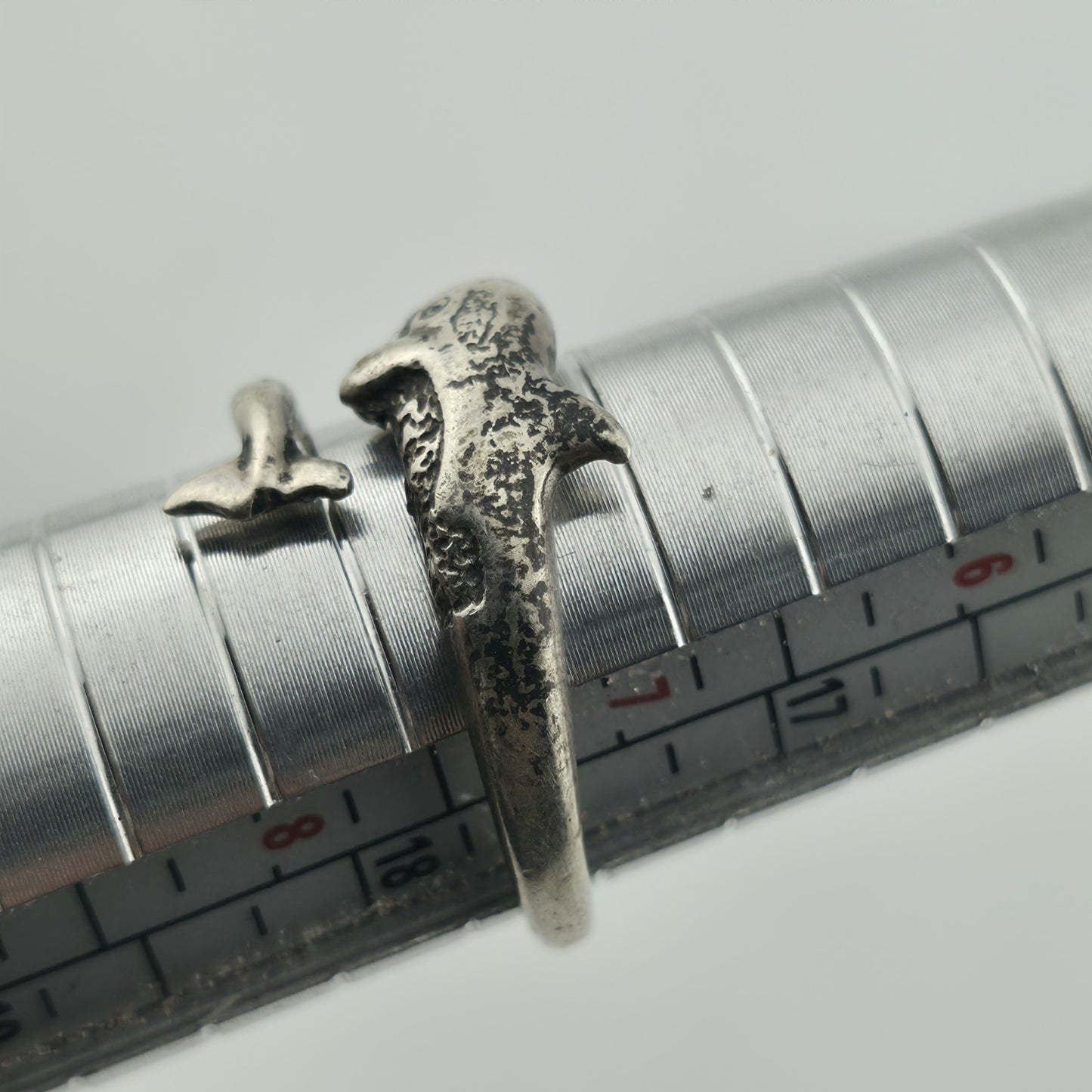 Ring Sterling Silver Ring Wrap Around Whale Artisan Size adjustable 925