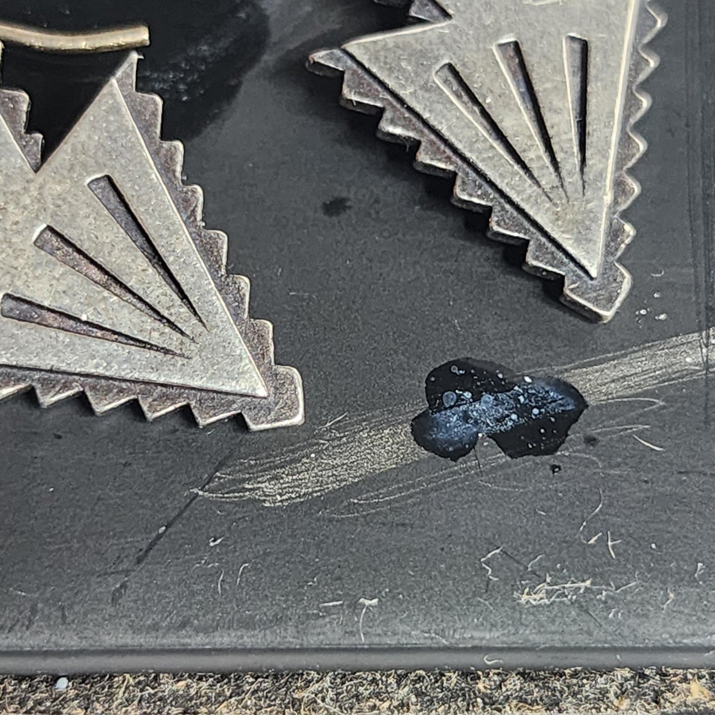 925 Sterling Silver Earrings Arrow Heads Tested Native American Jewelry