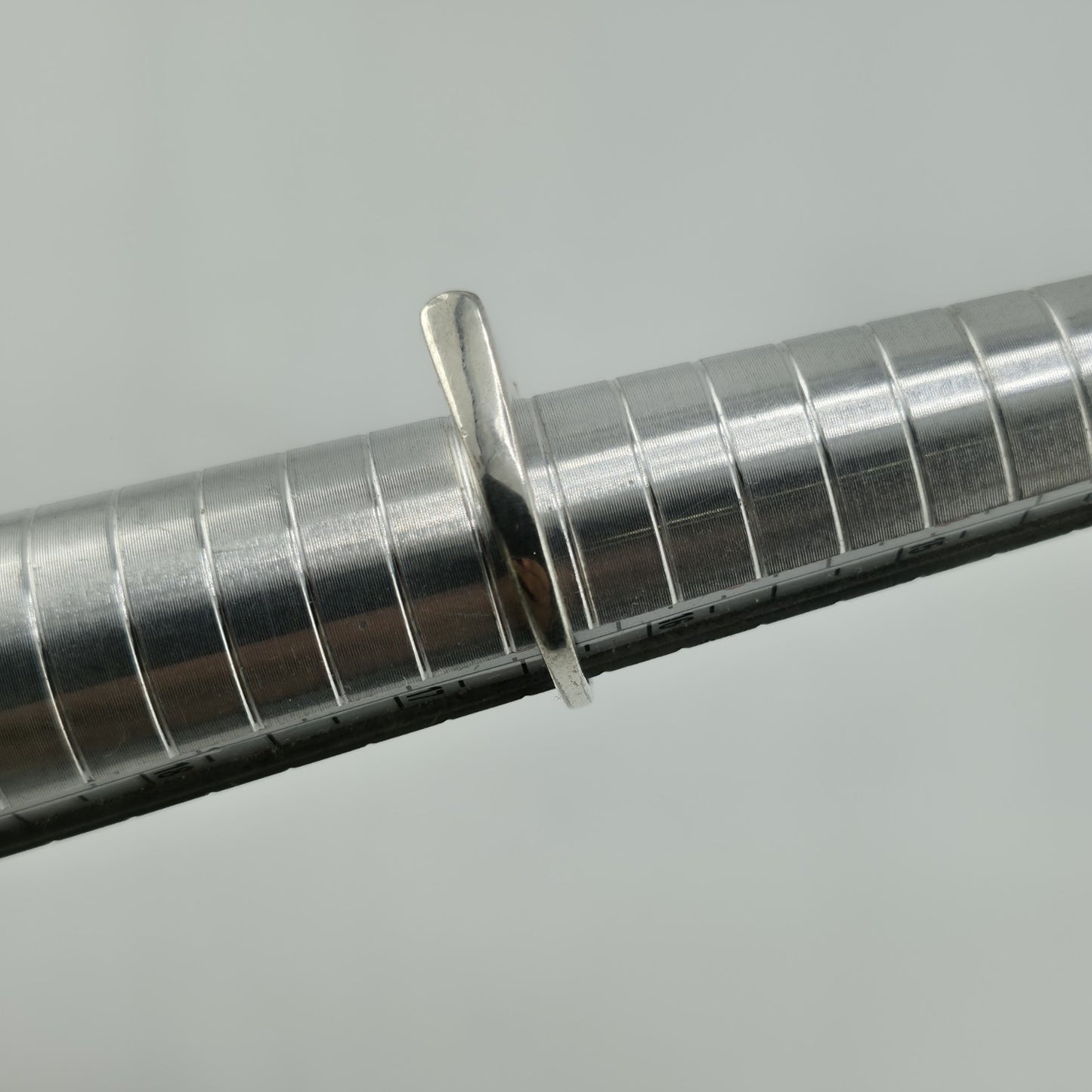 Sterling Silver Ring Yellow Stone Horizontal  Med Century Vintage 5.75 Unique