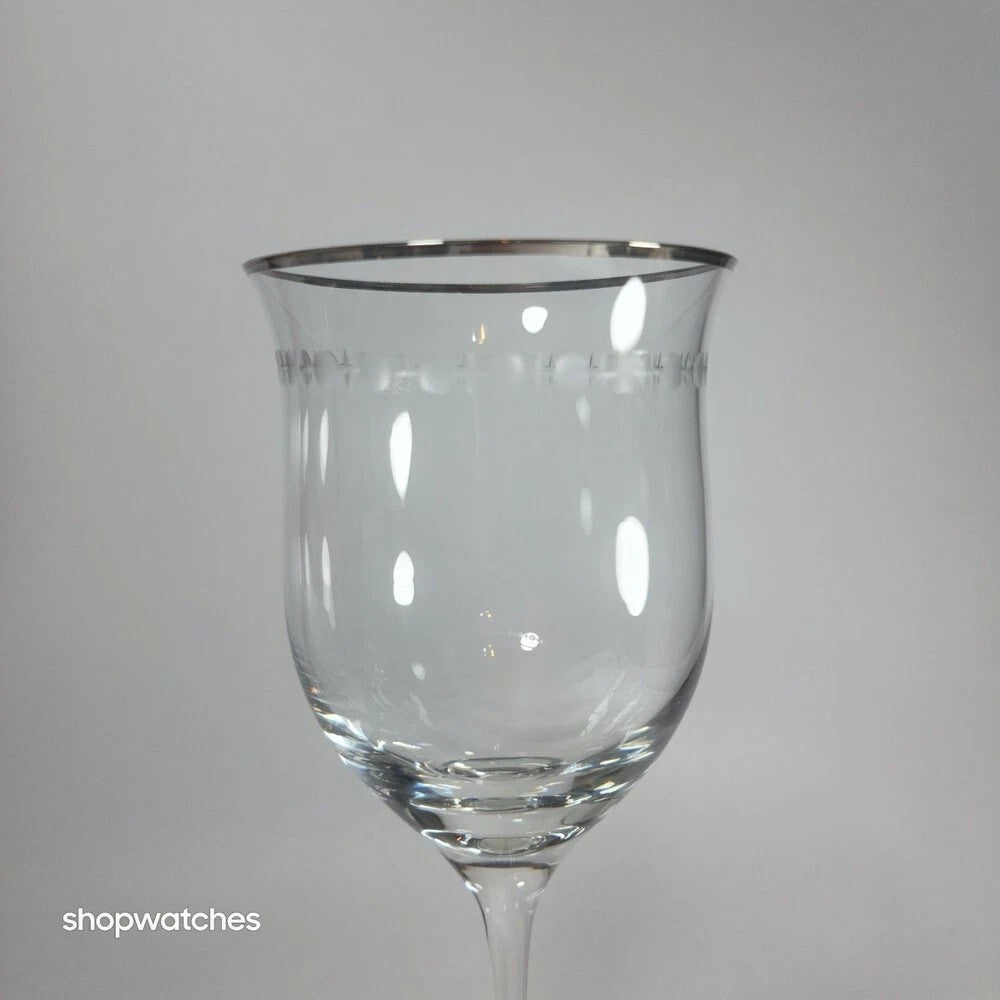 Lenox Pearl Platinum Crystal Iced Beverage Glass Goblet Set 20 Pc Elegant