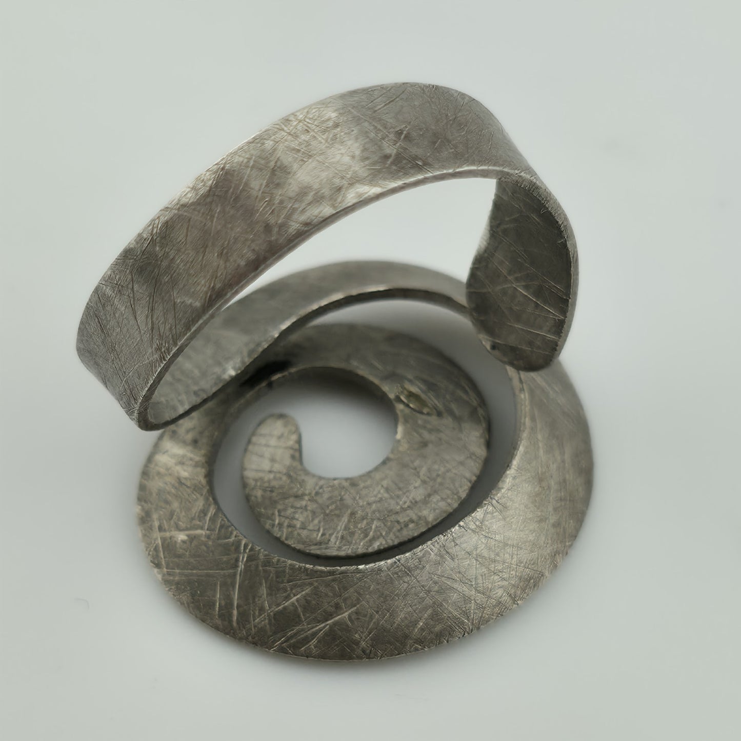 Joid'art Ring contemporary Artisan Spiral 925 Sterling Silver Adjustable