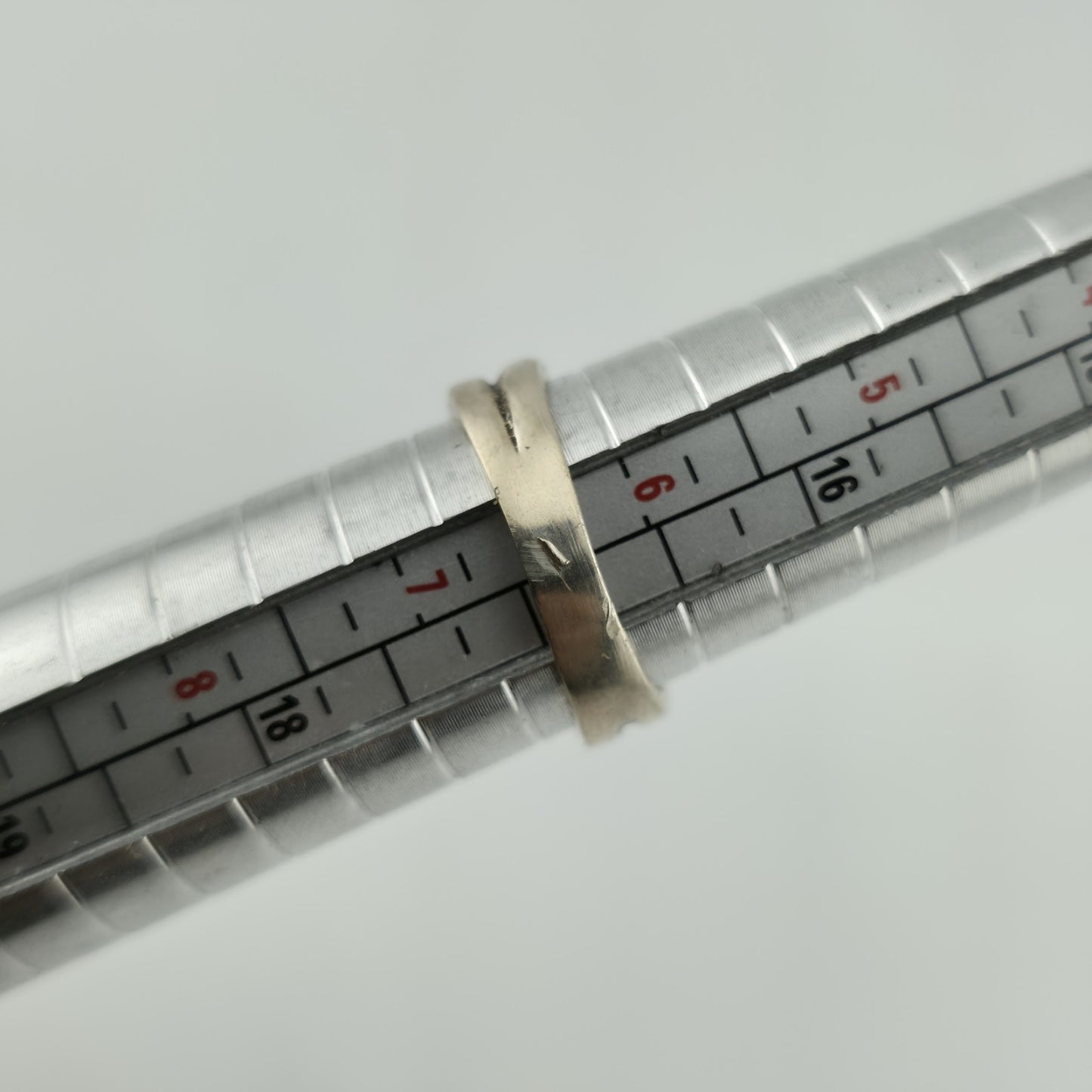 Bone Bamboo Textured Ring 925 Sterling Silver Jewelry Signed MD Size 6.5