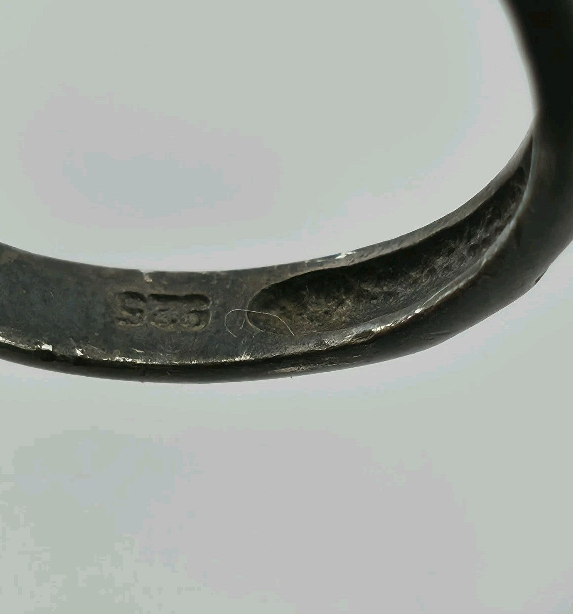 Ring 925 Sterling Silver Wavy Band Dream Engraved Size 5 Patina