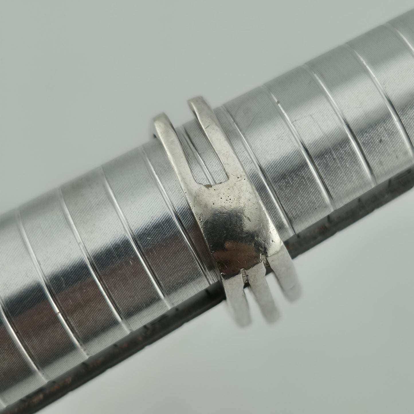 Sterling Silver Ring Mid-Century contemporary Artisan Minimalist Square Stack 8