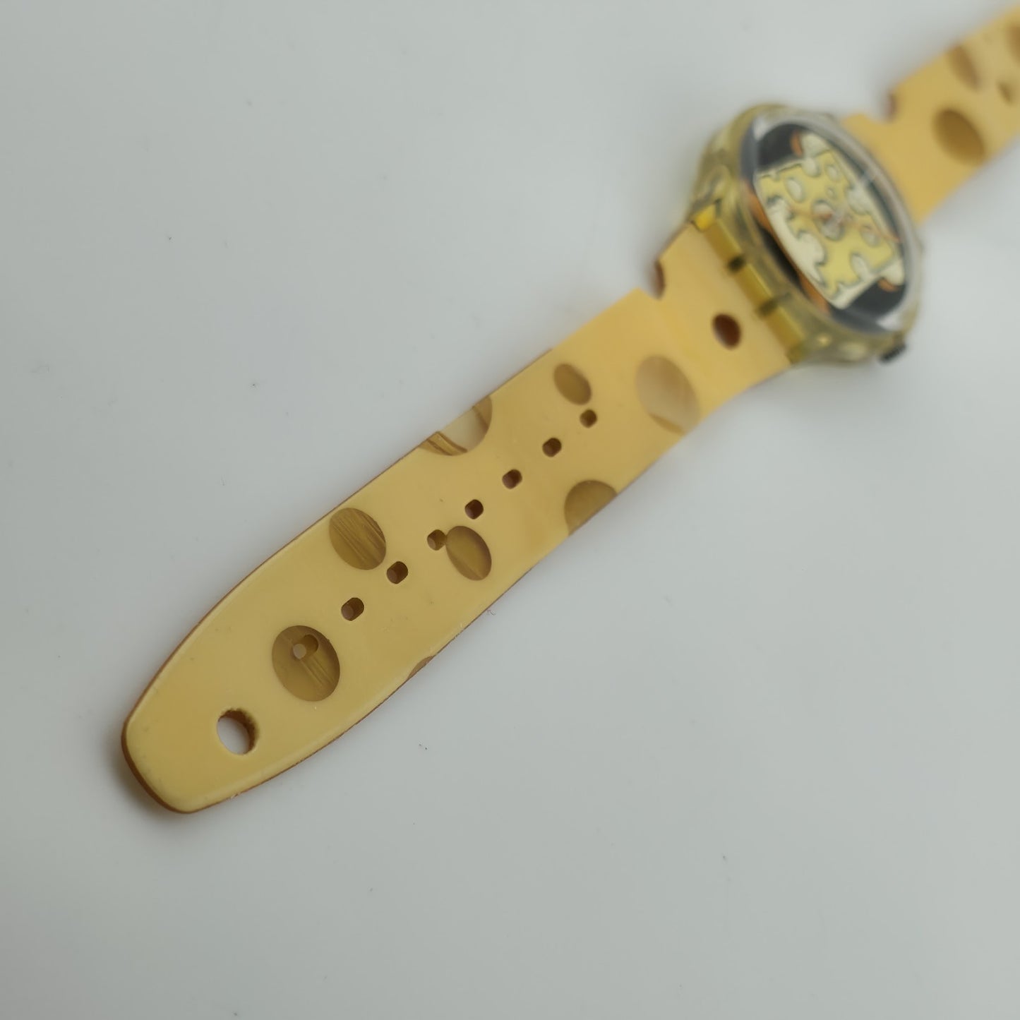 Swatch Watch Special Edition Cheesy Toast GK304 Swiss Cheese New Battery Vintage