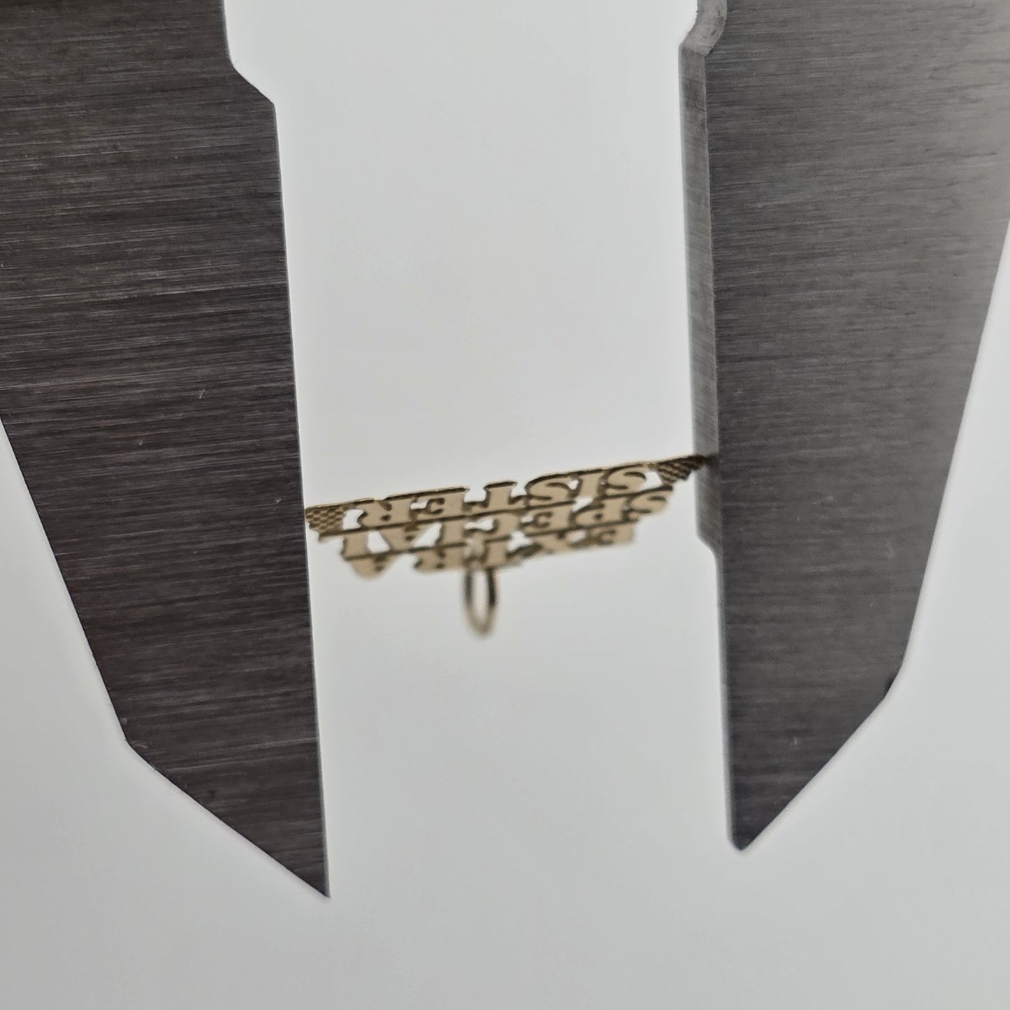 14Kt Yellow Gold "EXTRA SPECIAL Sister" PENDANT WITH TINY HEART PENDANT