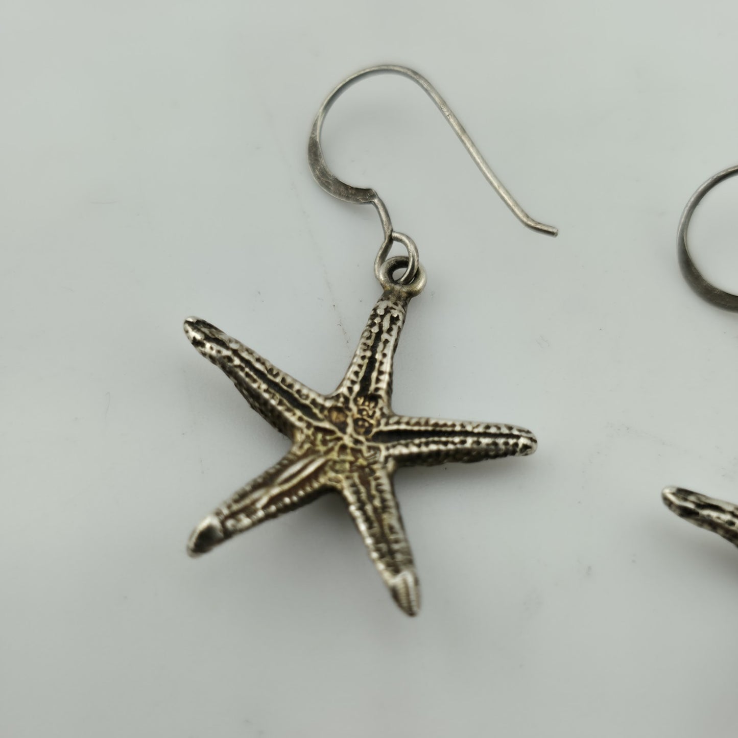 Starfish Earrings 925 Sterling Silver Dangle Drop Nautical Ocean Jewelry
