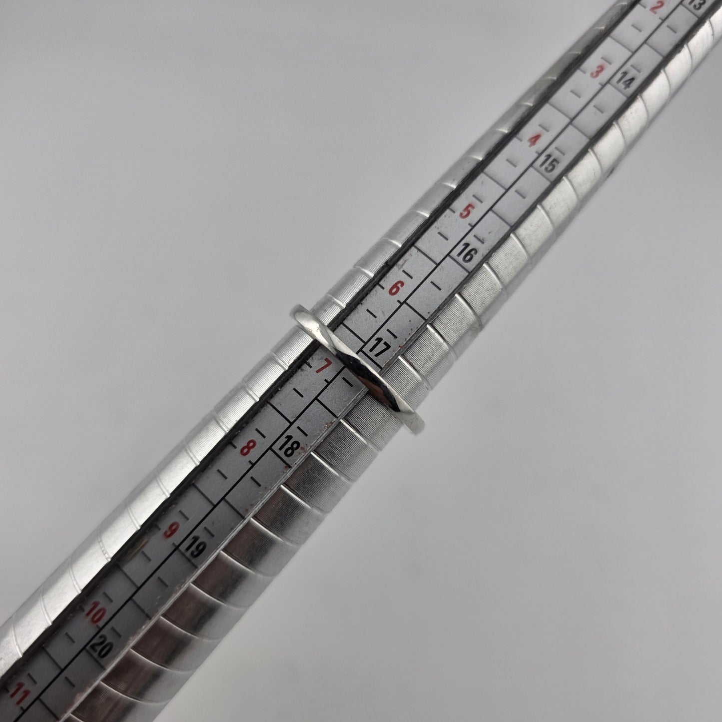 Sterling Silver Ring  925 Size 6.75 White Colorless Stone