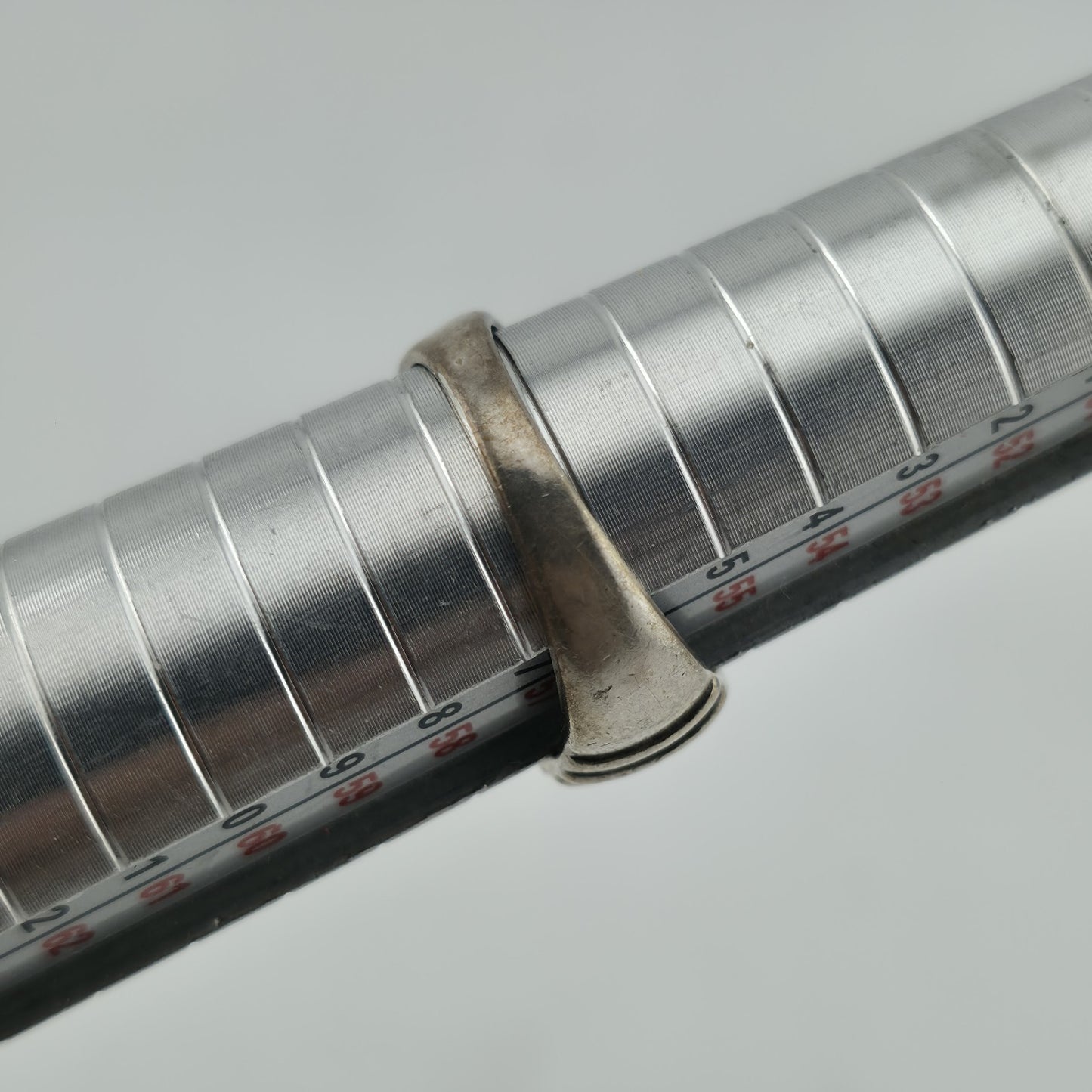 Cellini Ring Sterling Silver Domed Lines Ribbed 925 Size 7.75 Band Ring Vintage