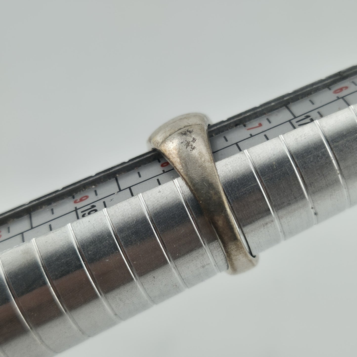 Cellini Ring Sterling Silver Domed Lines Ribbed 925 Size 7.75 Band Ring Vintage