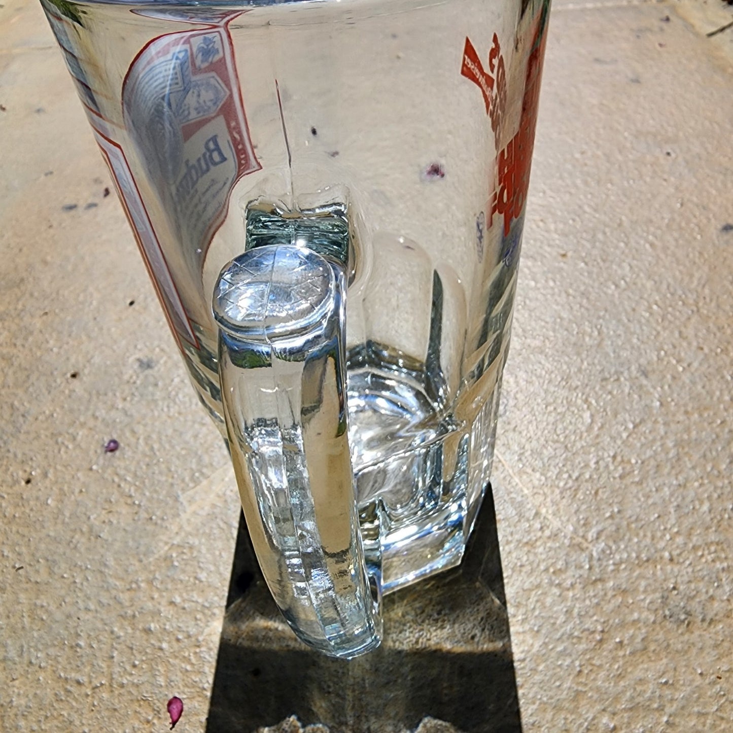 Budweiser “This Bud’s For You” Heavy Glass Beer Mug – Vintage 8" Tall