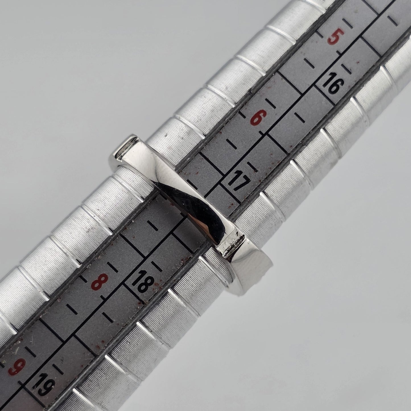 Sterling Silver Cubic Zirconia Engagement Wedding Ring 7 Solitaire Style 925