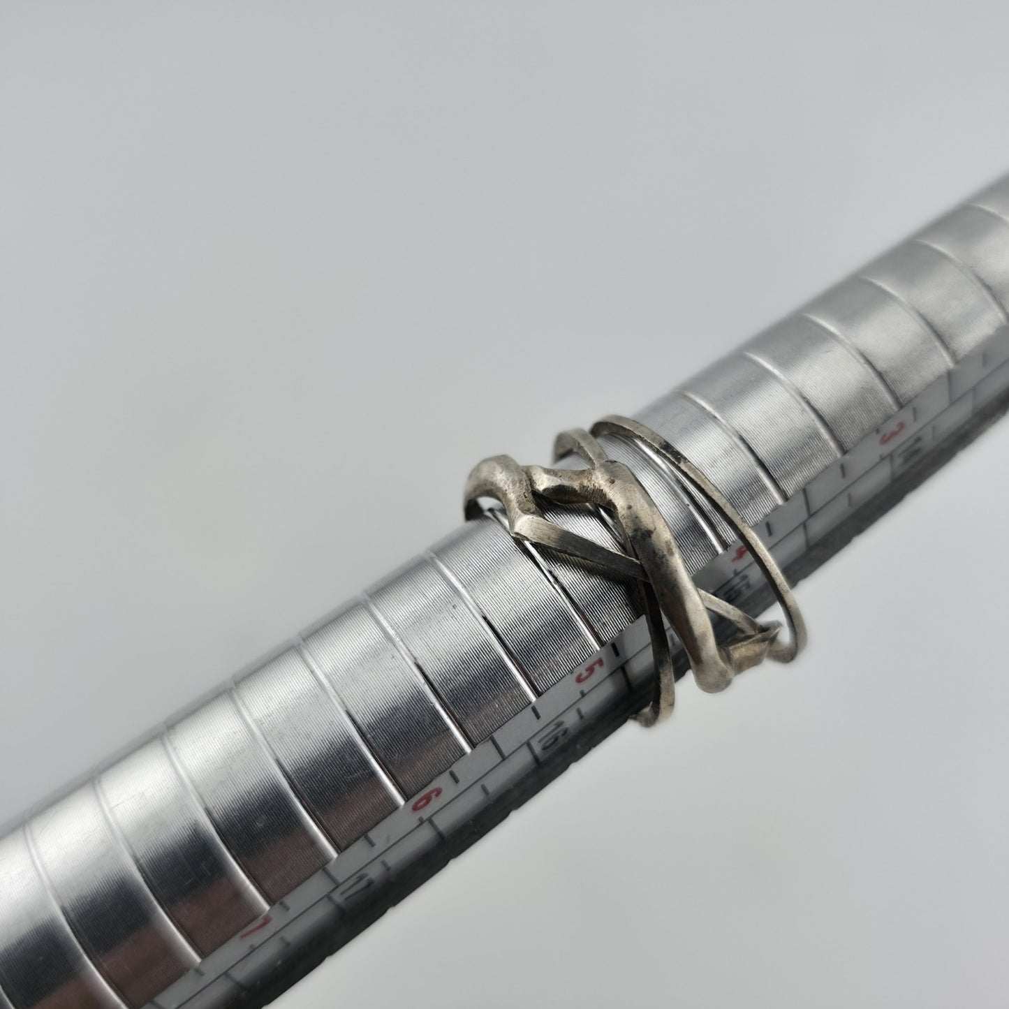 Sterling Silver Ring 4 Band Puzzle Hand Made Forged 925 Size 7