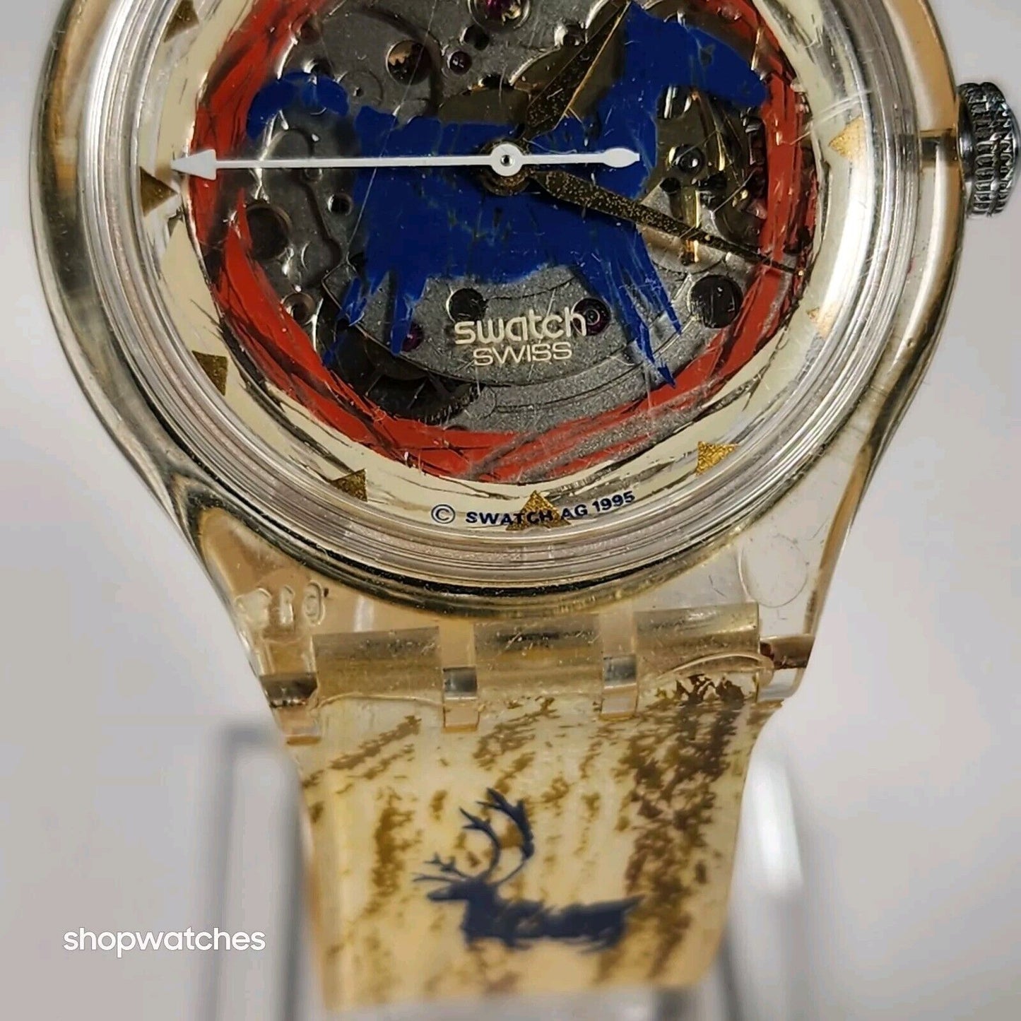 Swatch Vintage Rare Aniak Sak123 Automatic Swiss movement  23 Jewels EUC