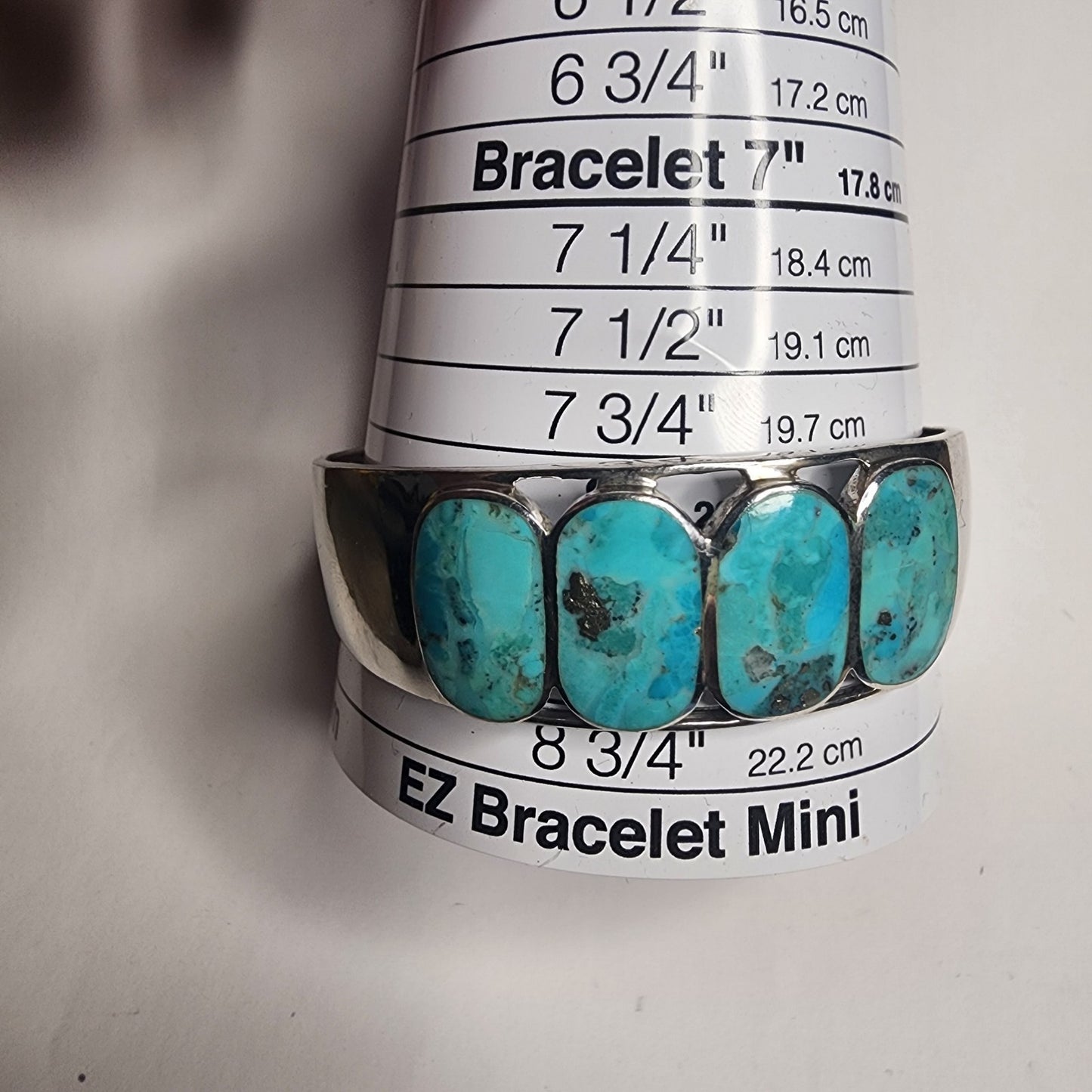925 Sterling Silver Cuff Bracelet Turquoise Stones Mexico Southwestern style