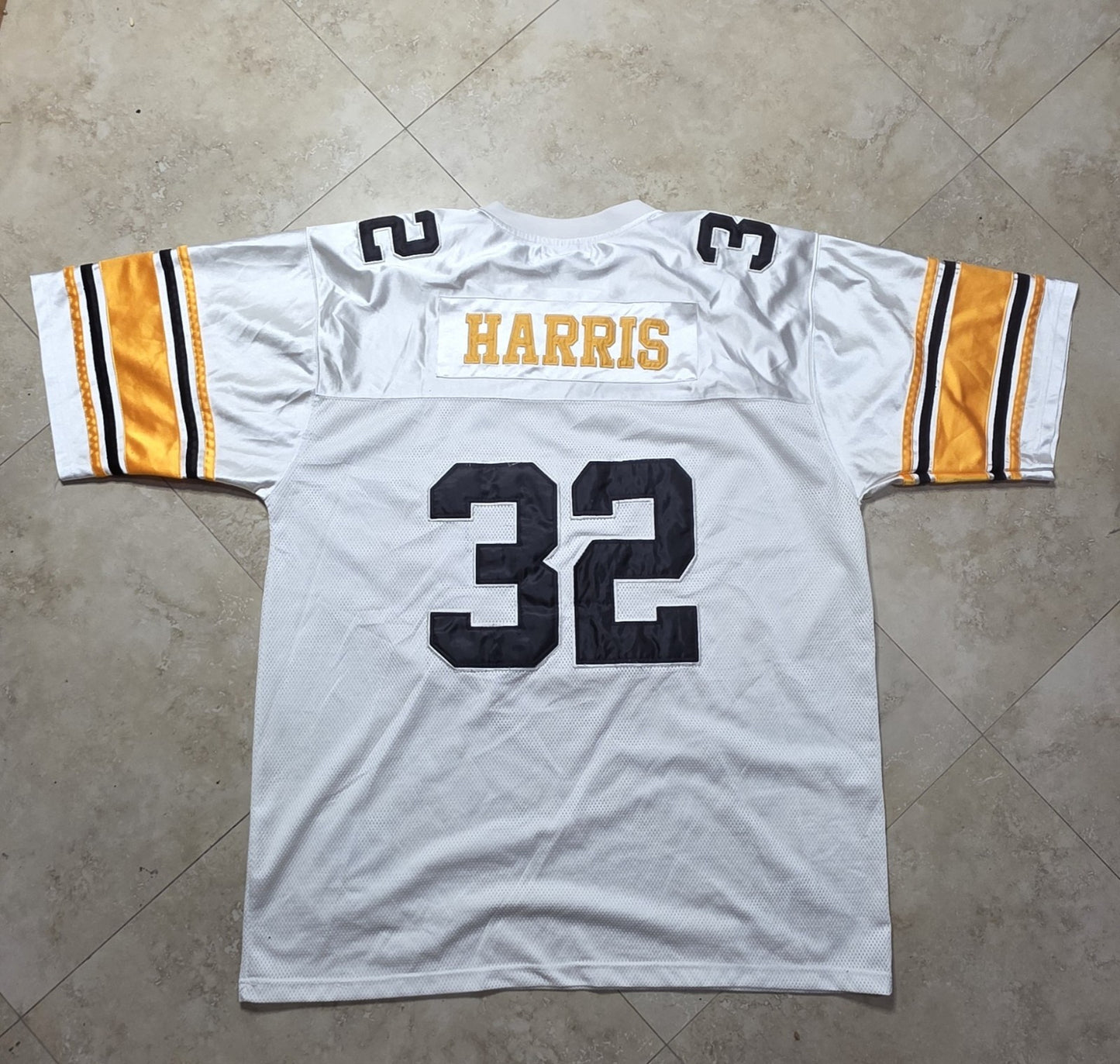 Mitchell & Ness Throwbacks Sewn Stitched Franco Harris #32 White Jersey size 58