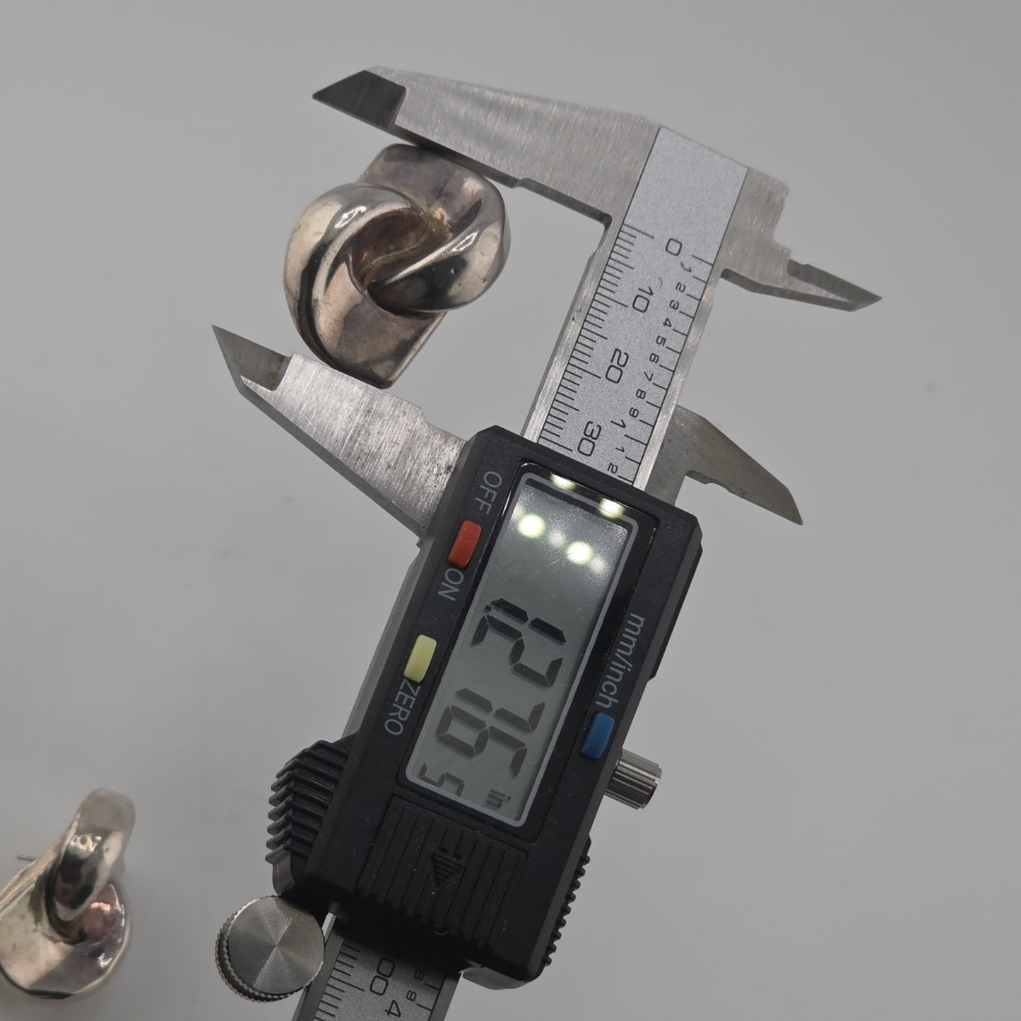 Sterling Silver Earrings 925 Israel Puff Hollow Abstract Vintage Rare