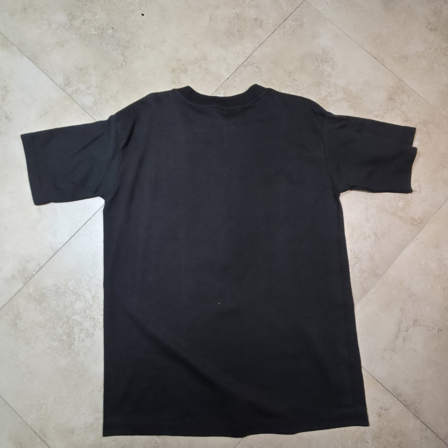 Vintage 1989 Rolling Stones Steel Wheels Tour Shirt Mens Medium Black 50/50 USA Brockum