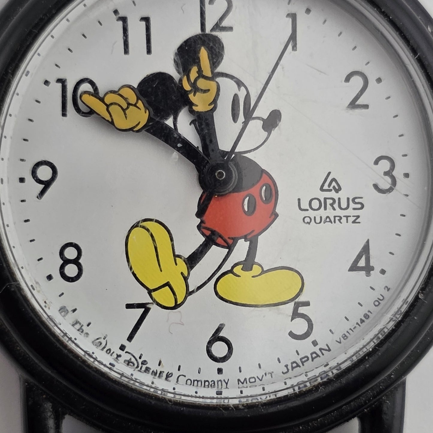 Ladies Mickey Mouse Lorus By Seiko Quartz Wristwatch Disney Plastic Case Vintage