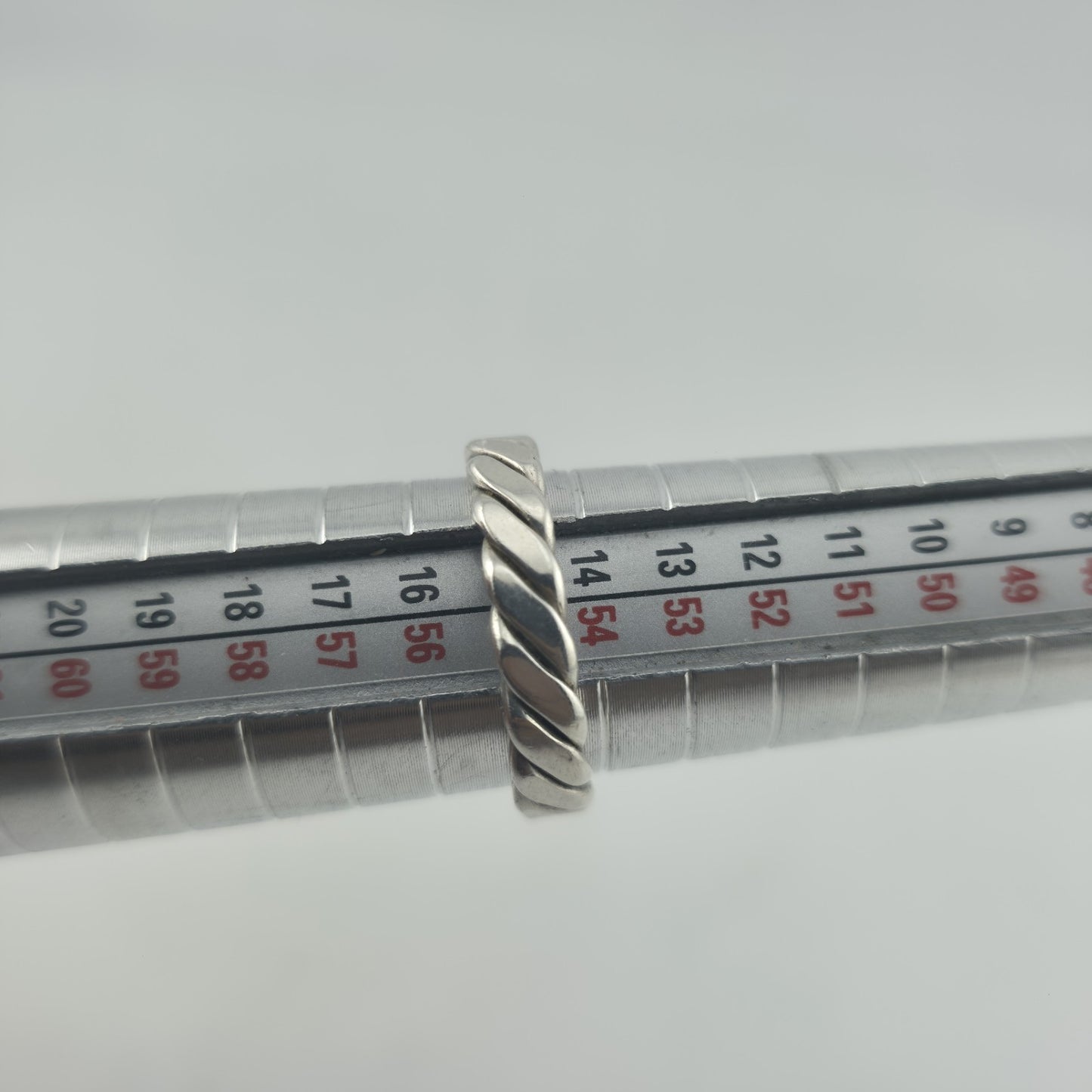 Vintage Mexico 925 Sterling Silver Twisted Rope Band Ring Size 7