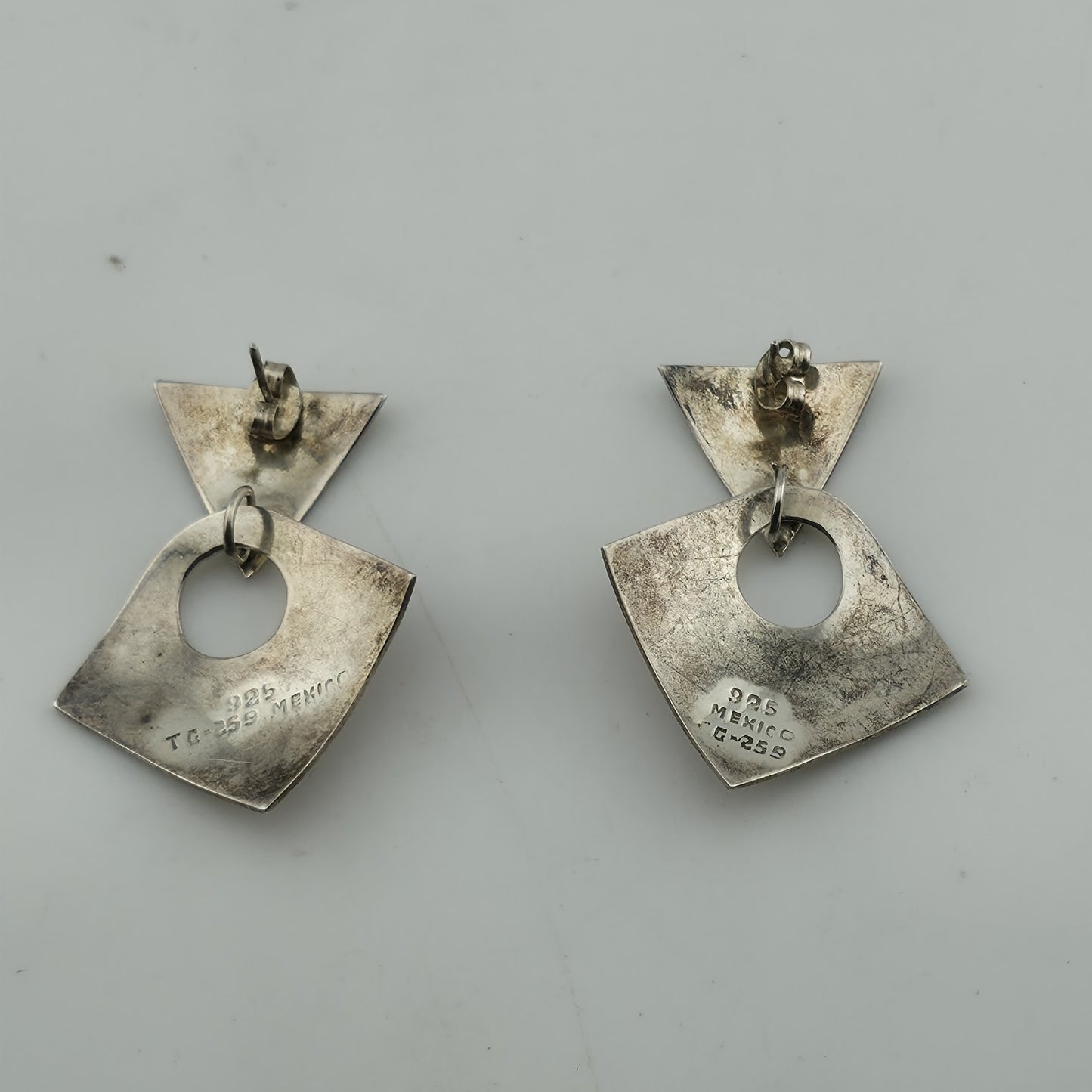 Vintage Mexico 925 Sterling Silver Earrings β Marked 952 Tg 259 Mexico