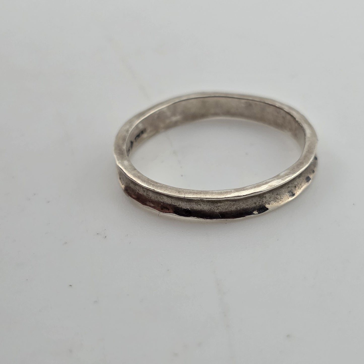 SILPADA RING STERLING 925 HAMMERED STACKABLE CONCAVE SIZE 7