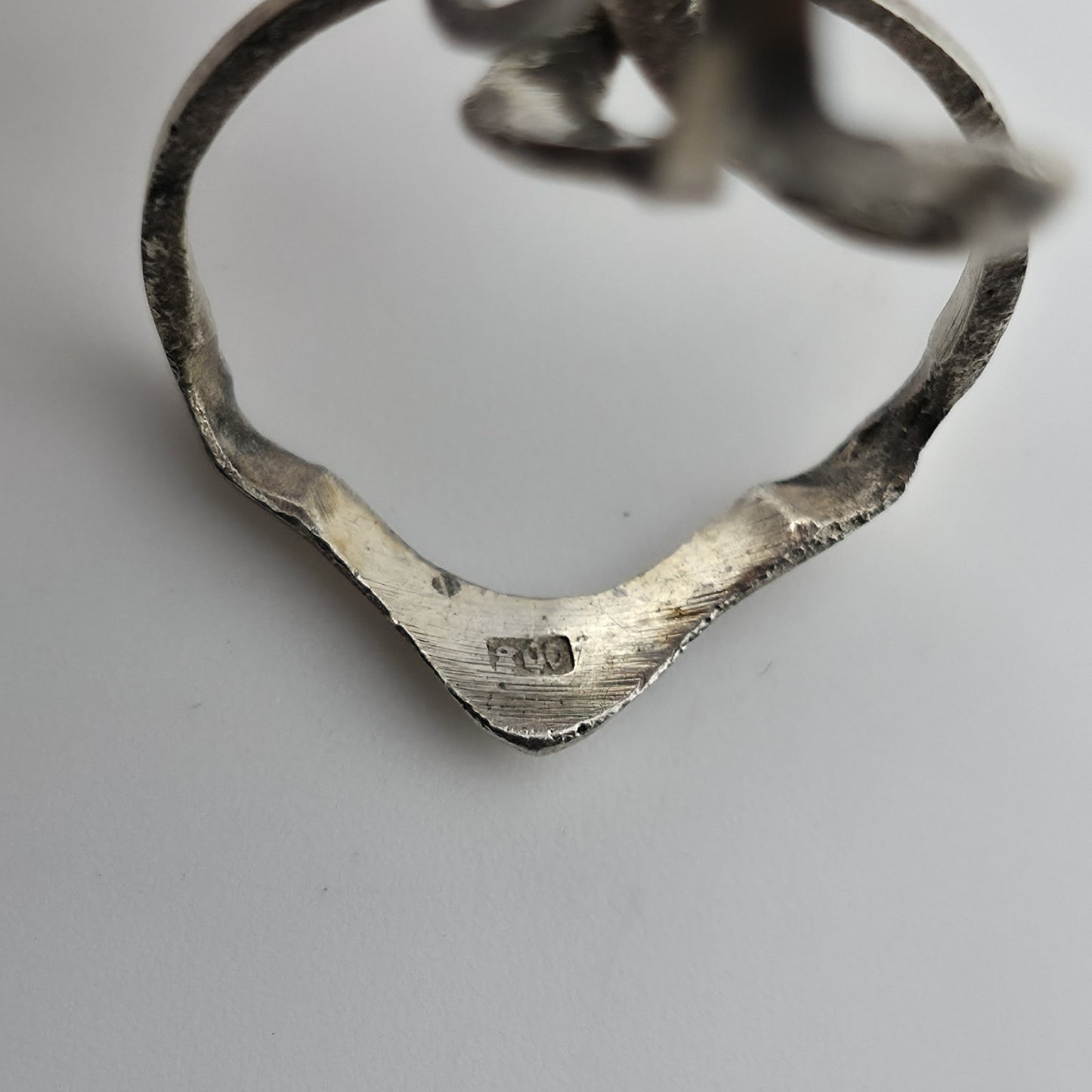 Sterling Silver Ring 4 Band Puzzle Hand Made Forged 925 Size 7