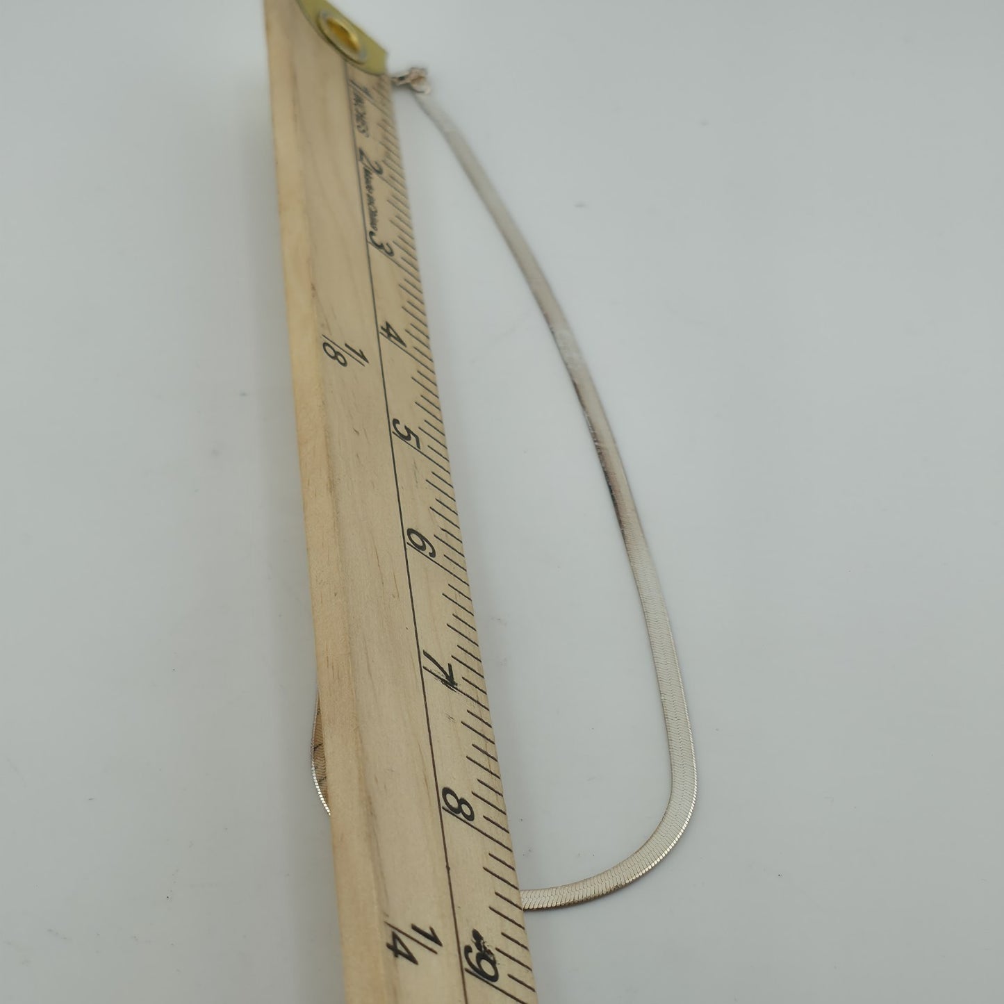 Italy 925 Sterling Silver Herringbone Chain 17” 3mm Lobster Clasp Necklace