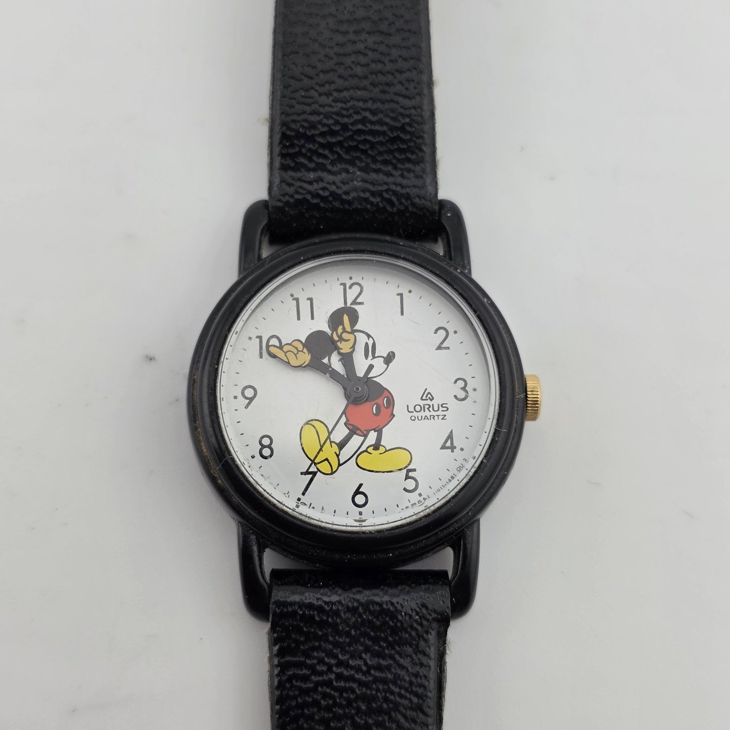 Ladies Mickey Mouse Lorus By Seiko Quartz Wristwatch Disney Plastic Case Vintage
