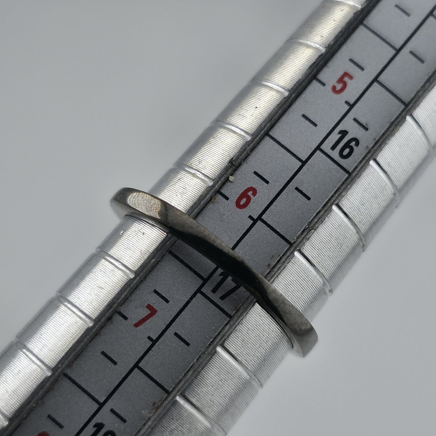 925 Sterling Silver Natural Amethyst Triple Stone Ring Size 6.25 Minimalist