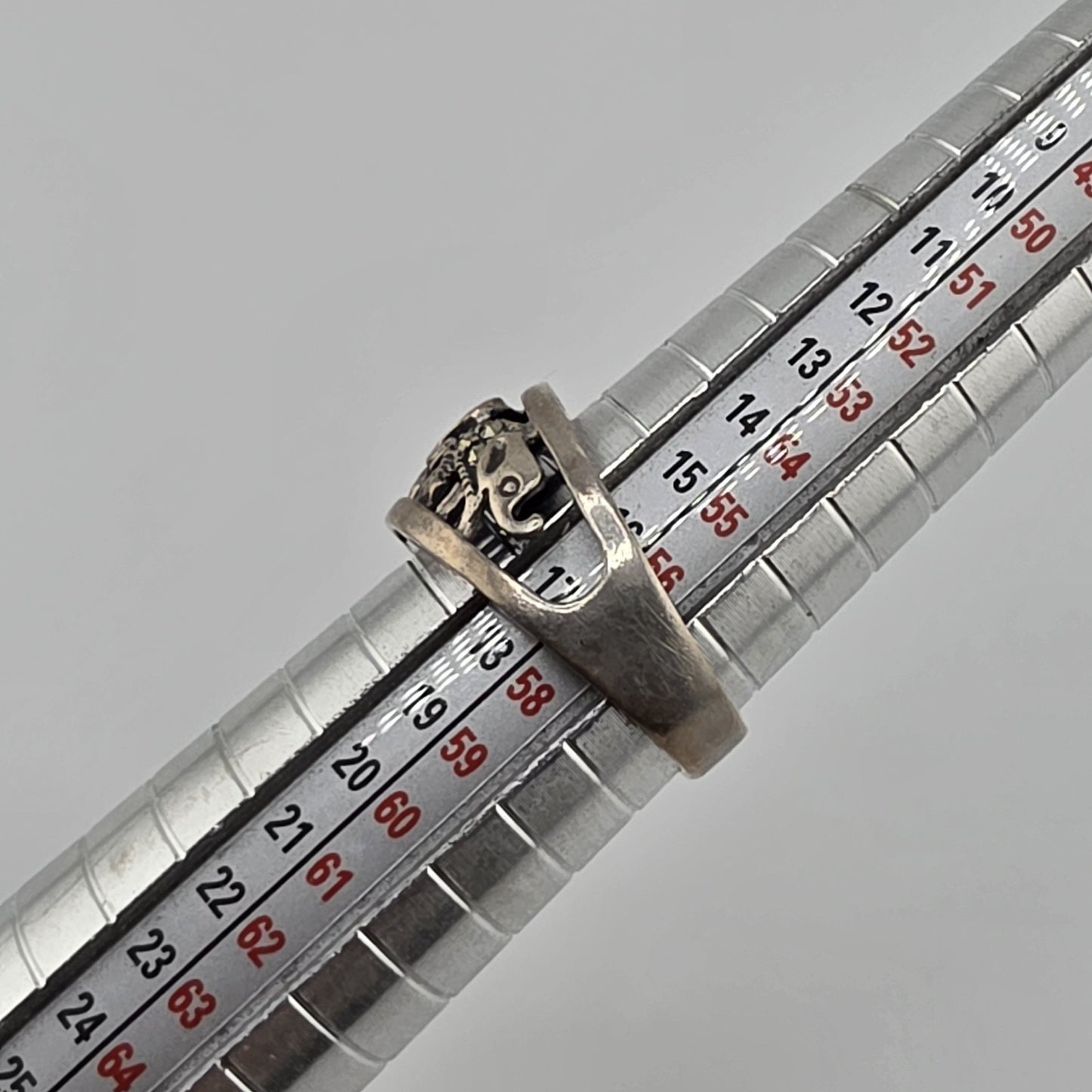 Sterling Silver Ring Elephant Parade Marcasite Openwork Size 8 Lucky 925