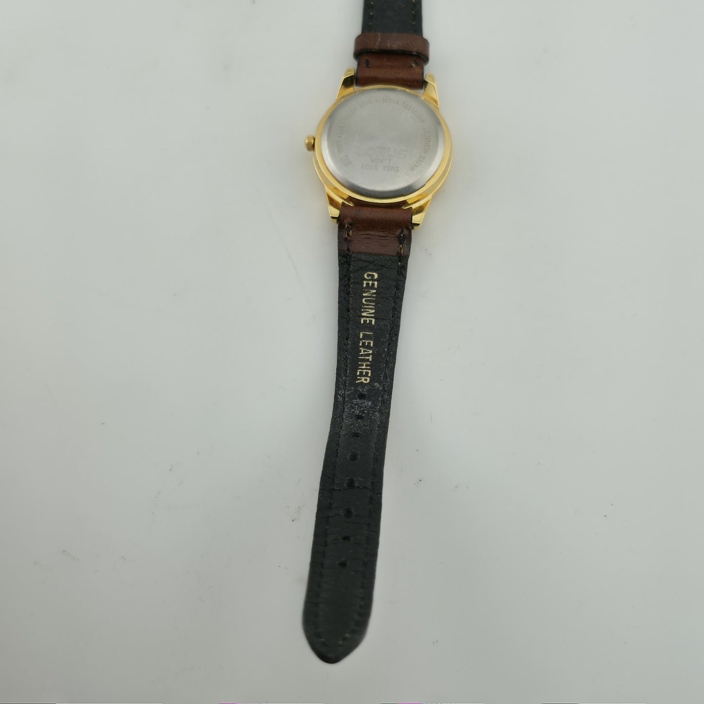 Disney Watch Lorus Mickey Mouse Ladies Leather Bands Gold Tone Working Vintage