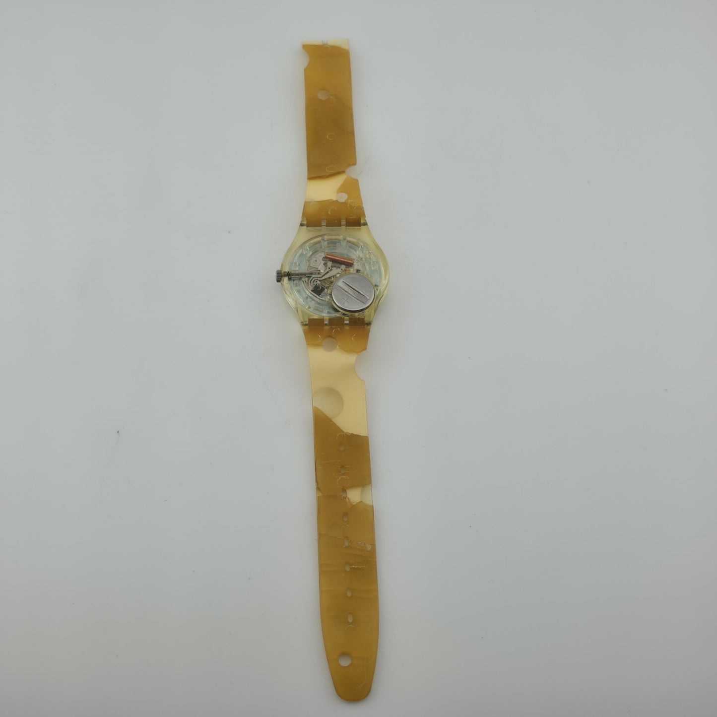 Swatch Watch Special Edition Cheesy Toast GK304 Swiss Cheese New Battery Vintage