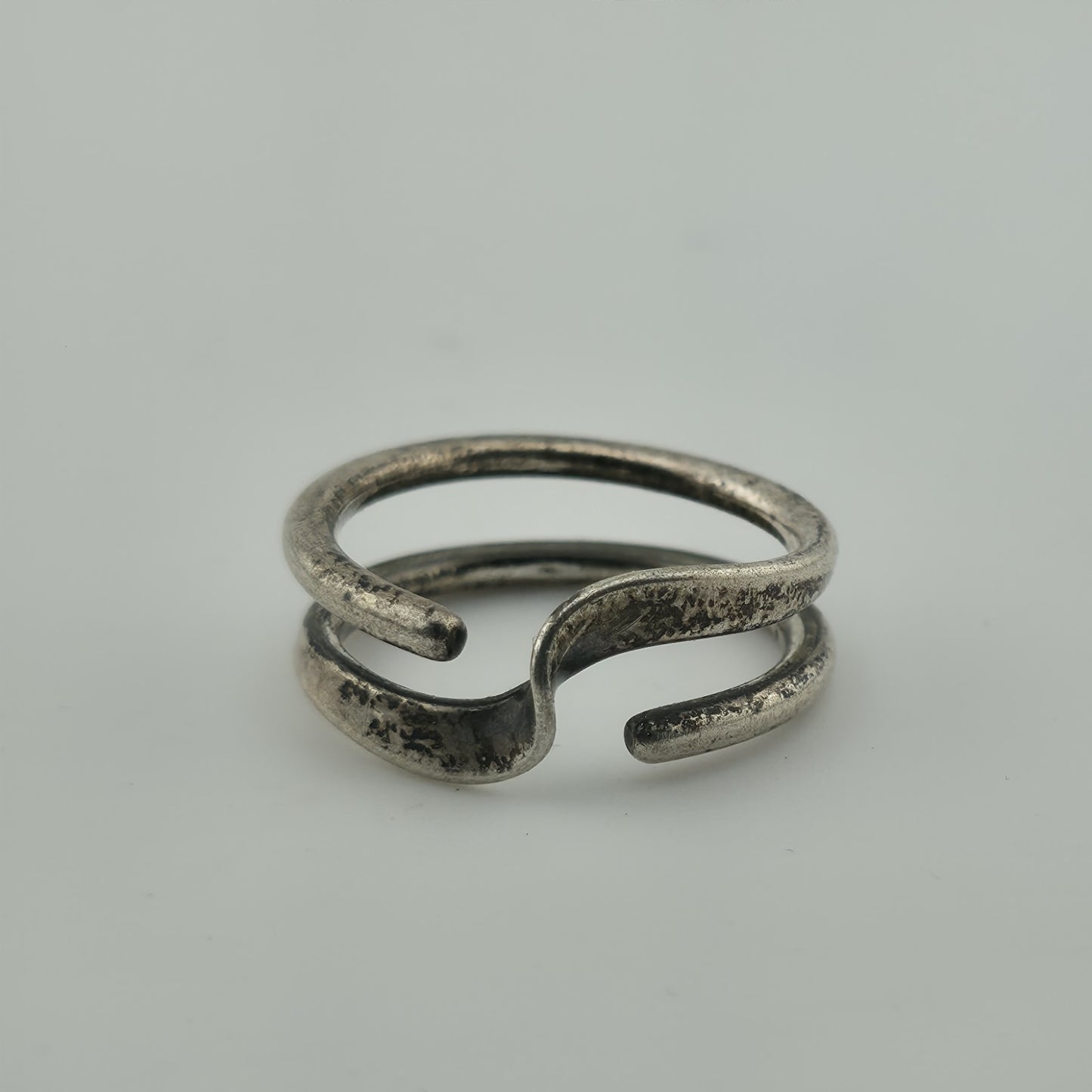 Ring Sterling Silver MCM MODERN contemporary Artisan Organic Minimalist Size 6.5