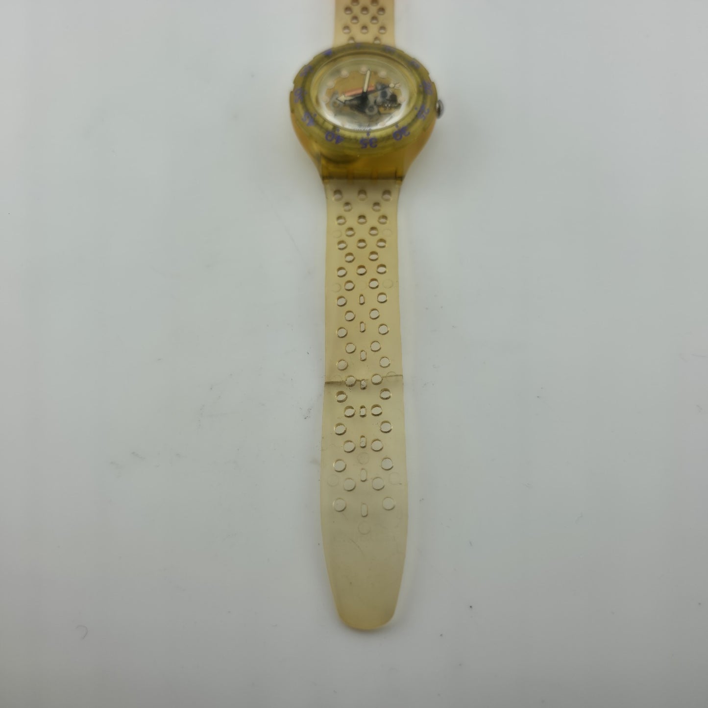 Swatch Jelly Bubbles SDK104 1991 Scuba 200 Collection RARE Upside Down Movement