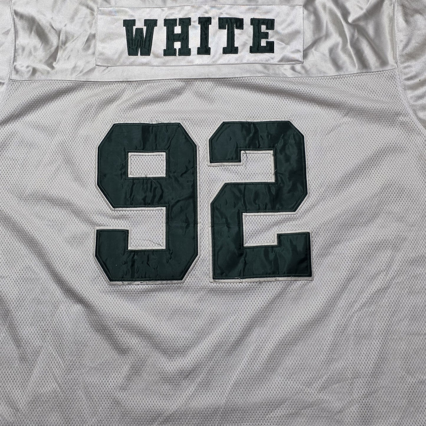 Mitchell & Ness Throwbacks Sewn Stitched Reggie White #92 White Jersey size 58