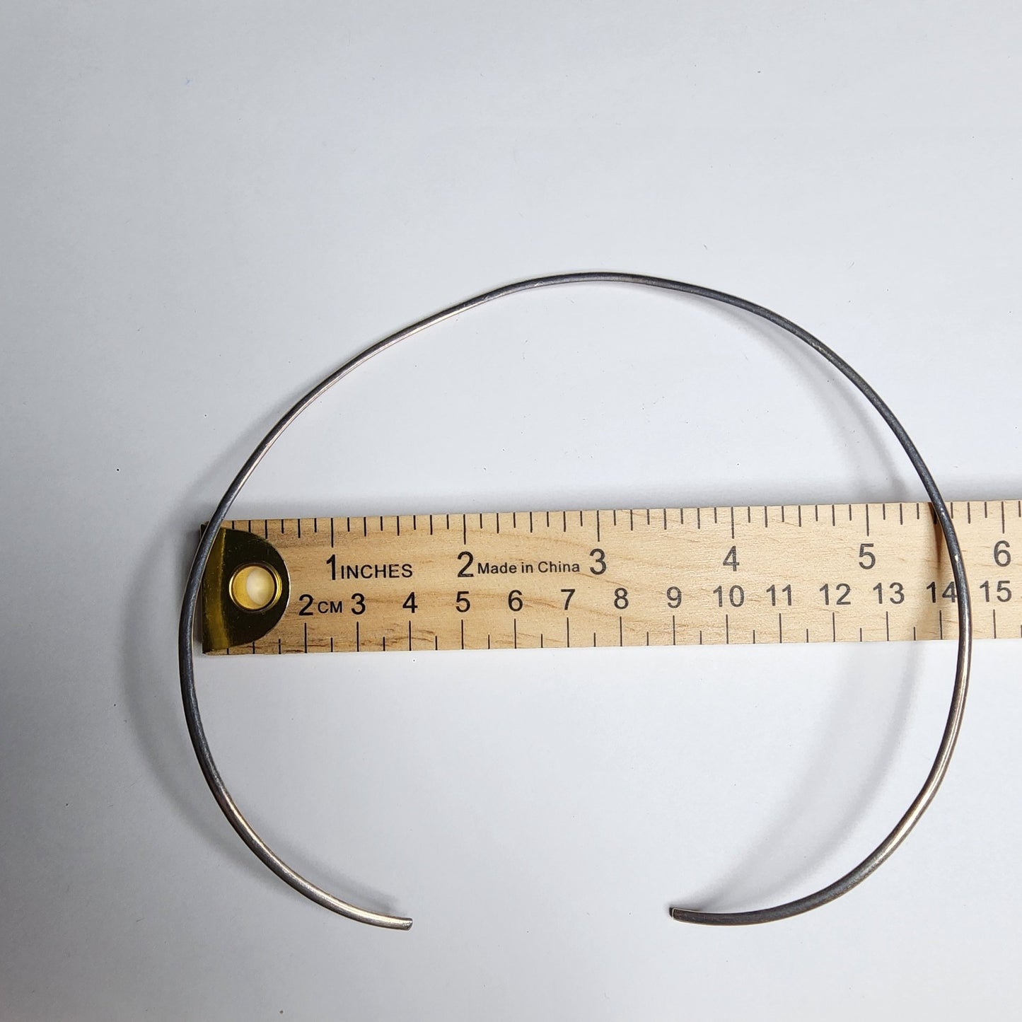 Sterling Silver Collar Choker Necklace 925 Solid Silver Tested Bendable