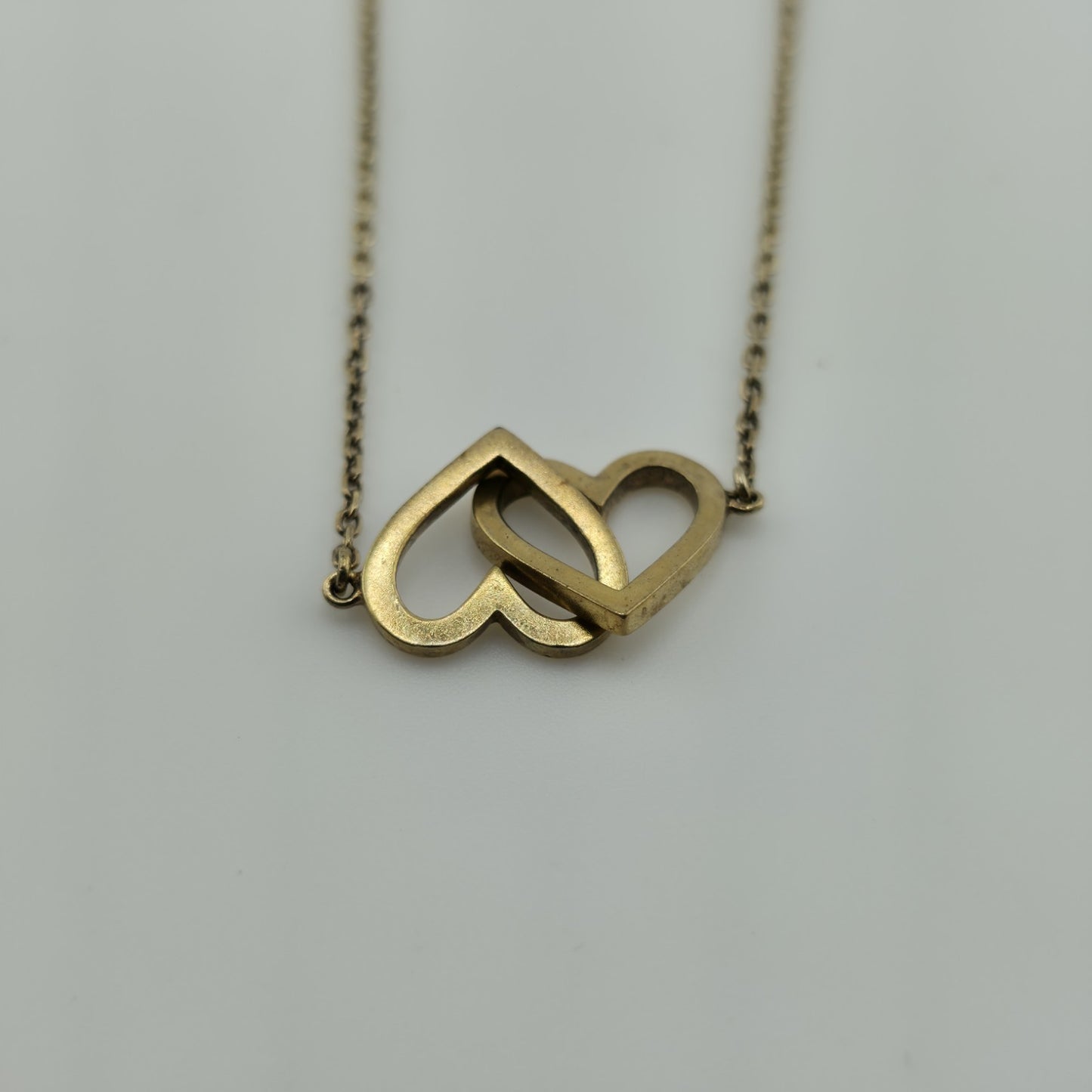 925 Italy SU Gold Plated Heart Pendant Necklace 16"