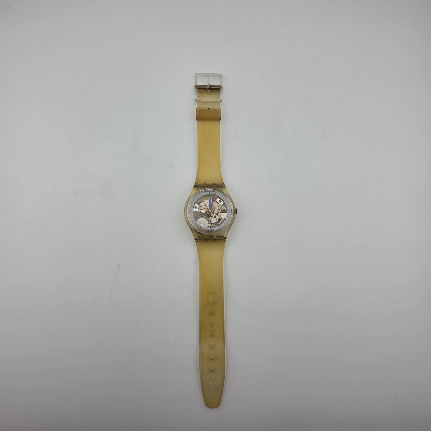 Swatch GK100 Jelly Fish Transparent Gent 34mm 1985 Vintage AG1985 Swiss Watch